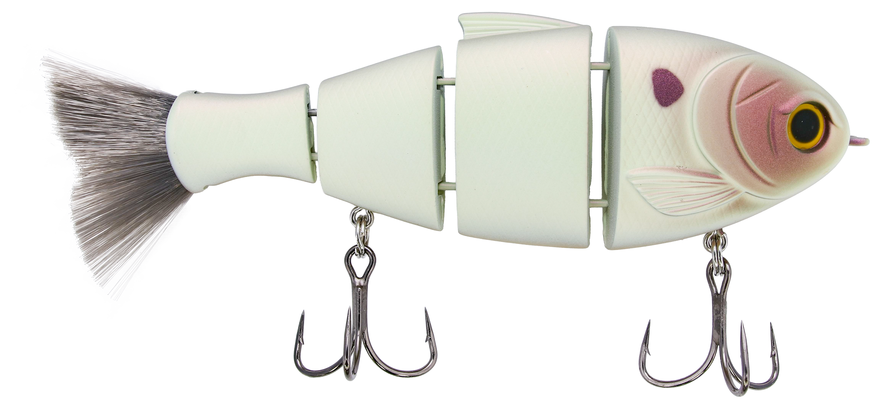 Image of "Bucca Brand Bull Shad - Pearl Bone - 2-1/2"""