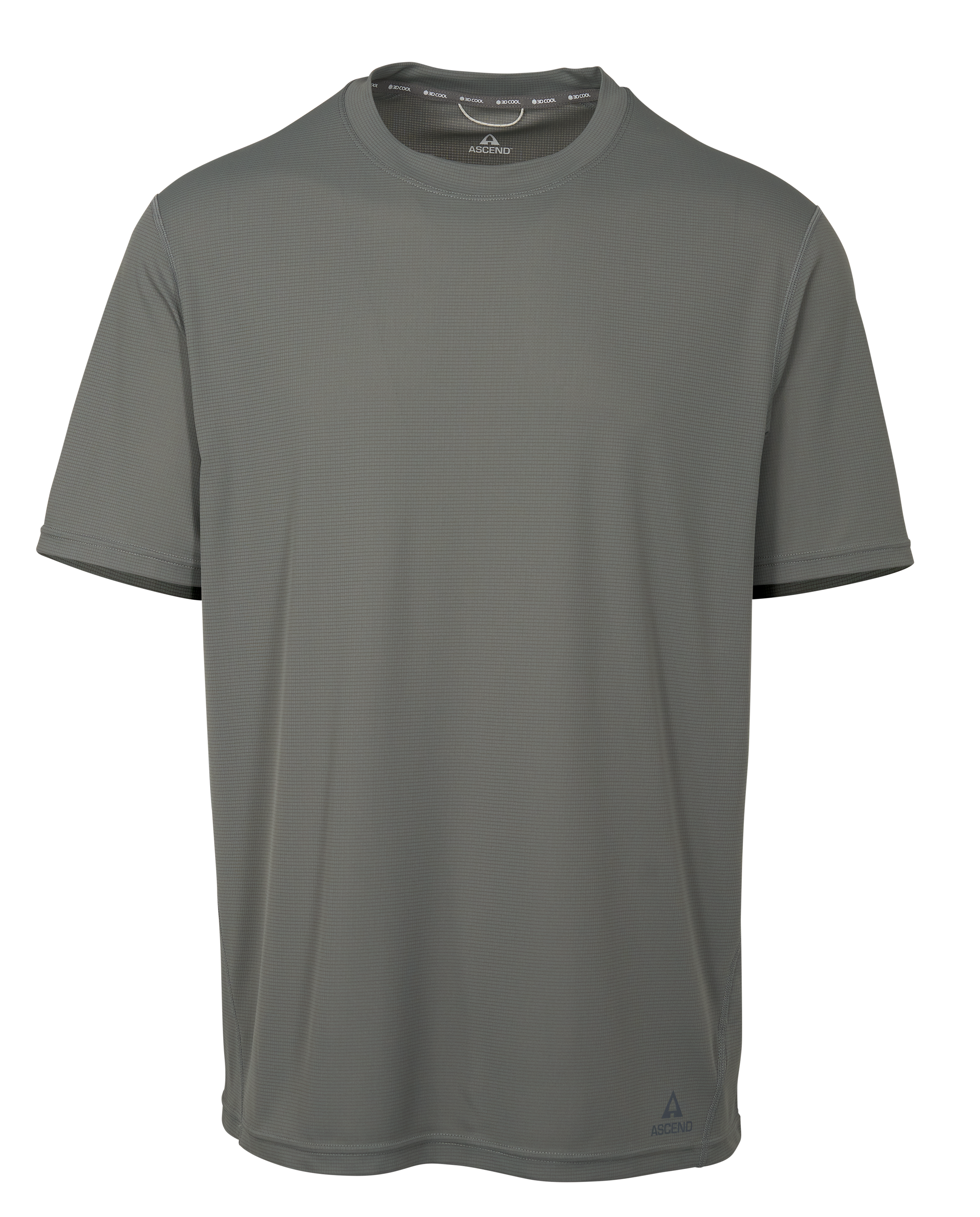 Image of Ascend 3D Cool AeroTrek Knitted Short-Sleeve T-Shirt - Gray Matter