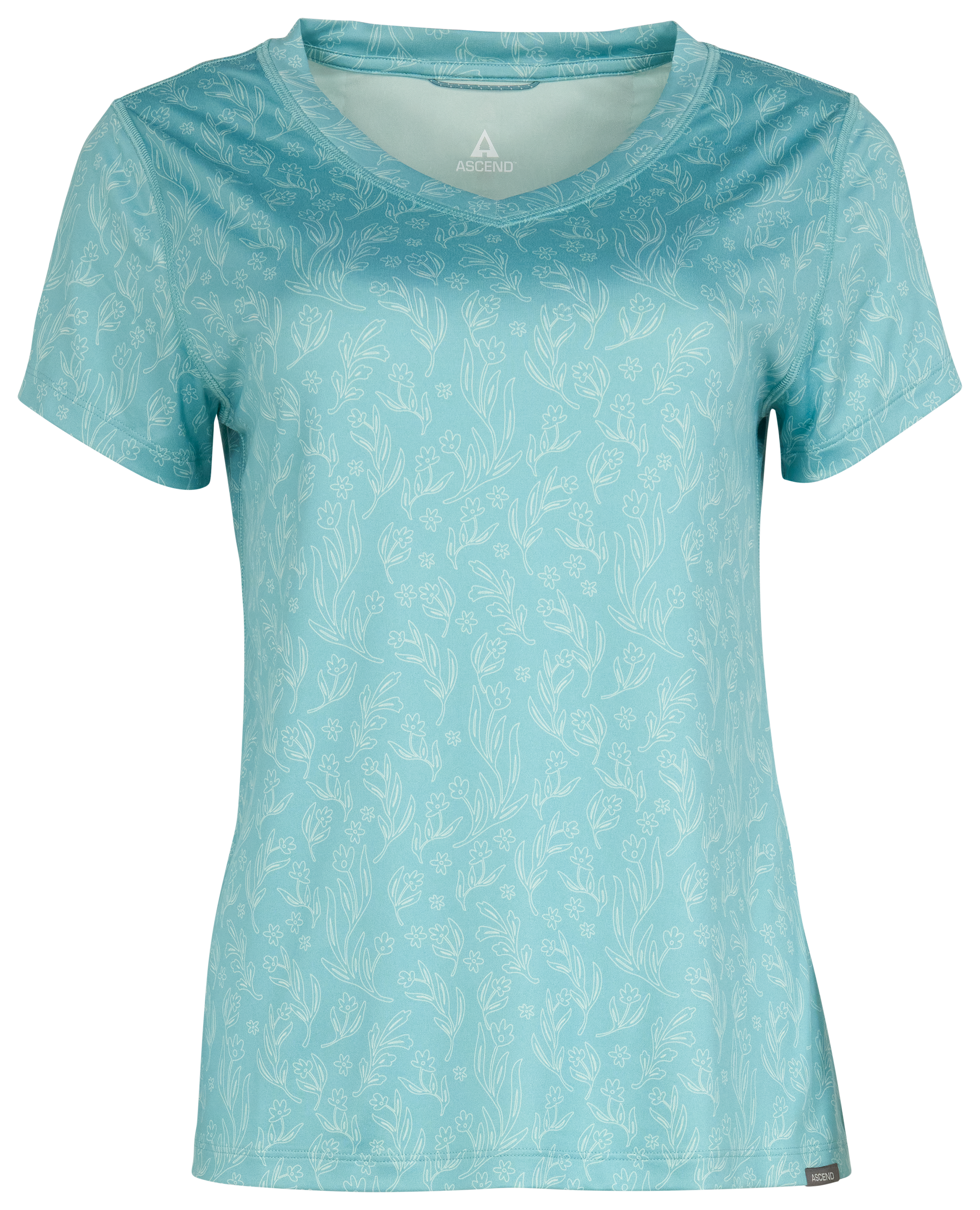 Image of Ascend Evolve Performance Short-Sleeve T-Shirt - Nile Blue Wildflower