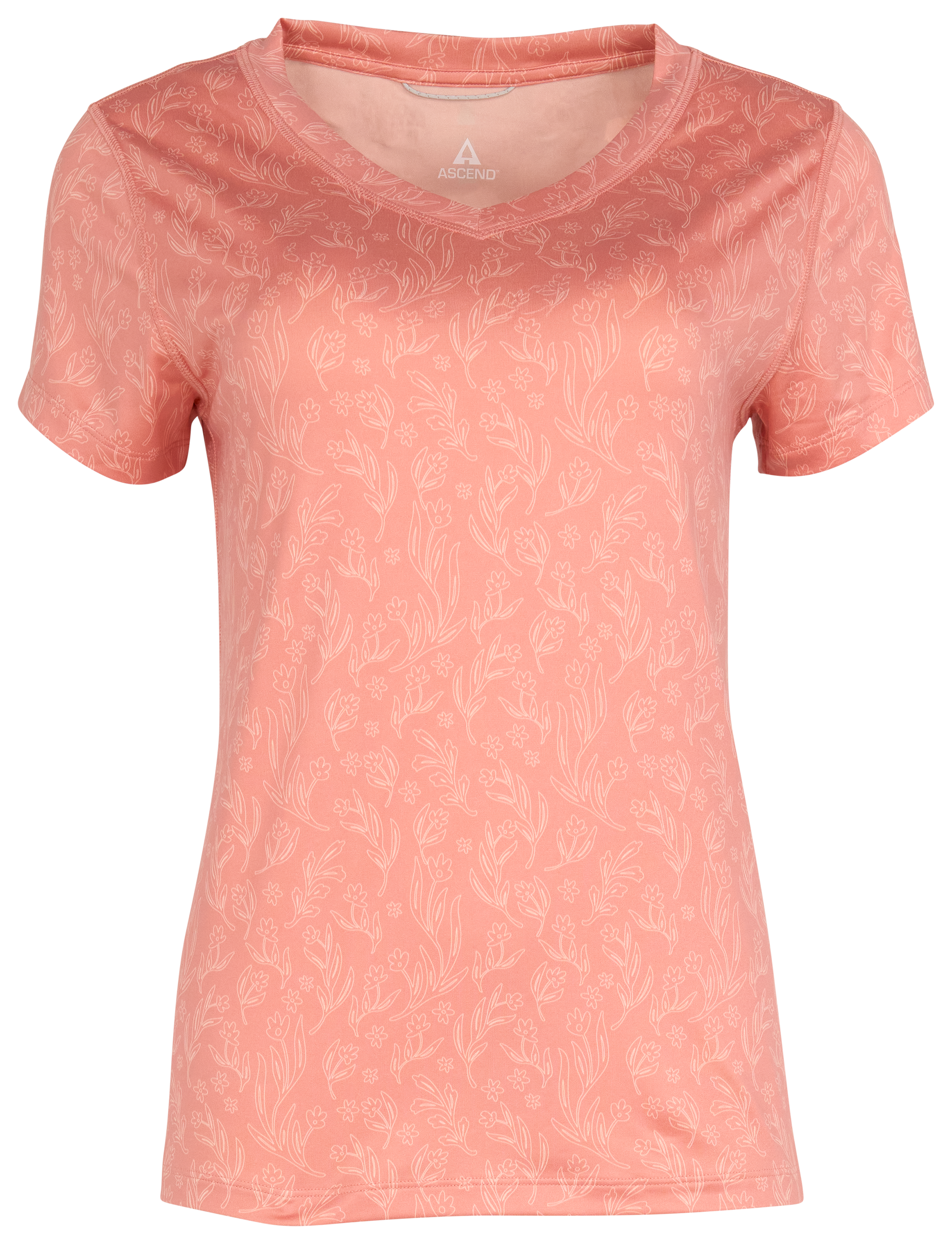 Image of Ascend Evolve Performance Short-Sleeve T-Shirt - Coral Haze Wildflower