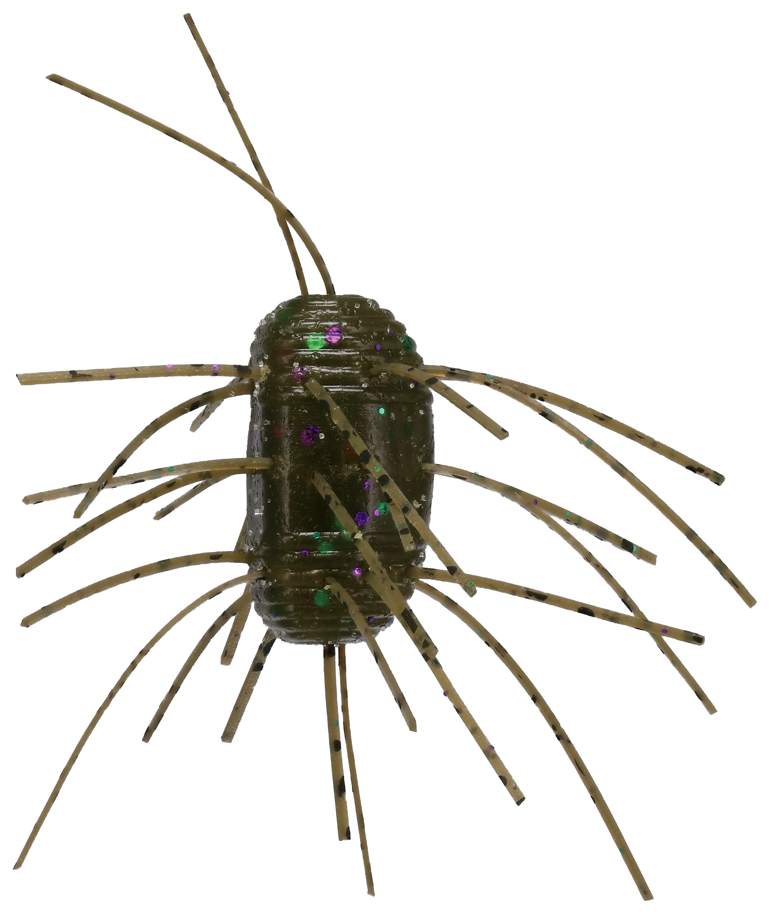 Image of Yamamoto Baits Fuzzy Nut - Green Pumpkin Purple Green - 1-1/2''