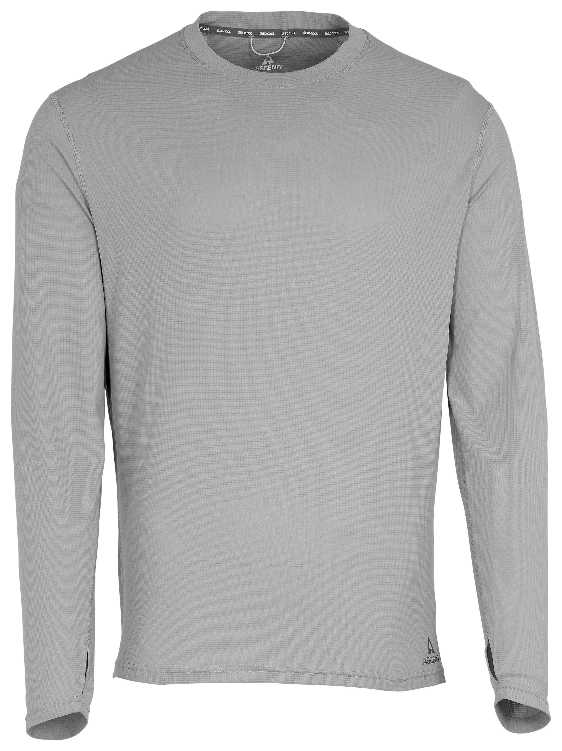 Image of Ascend 3D Cool AeroTrek Knitted Long-Sleeve Shirt - Ultimate Gray