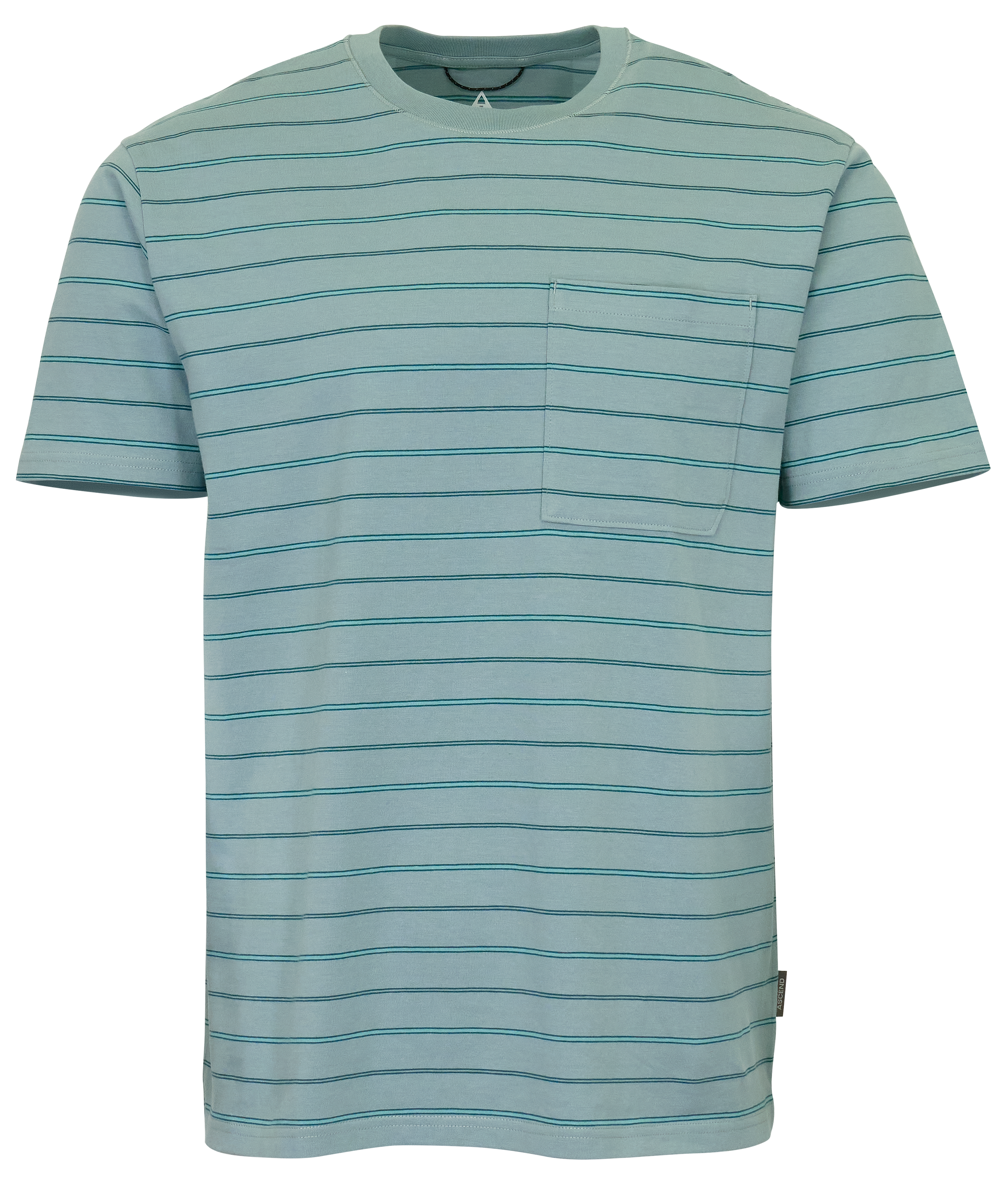 Image of Ascend Everyday Campside Short-Sleeve Pocket T-Shirt - Slate Stripe