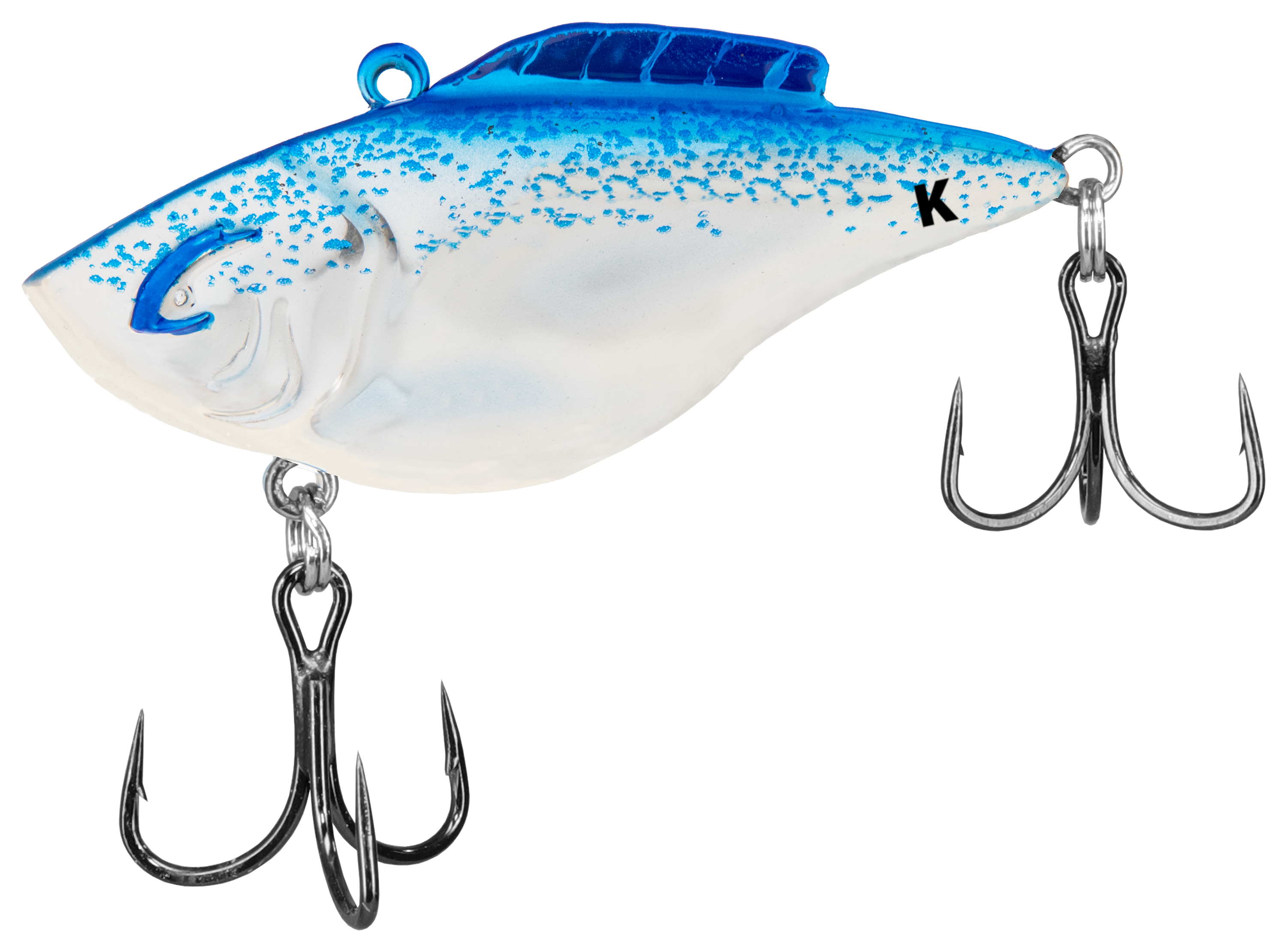 Image of "Bill Lewis Knockin' Hammer Trap Crankbait - Chrome Blue/Splatter Back - 2.5"" - 3/8 oz."