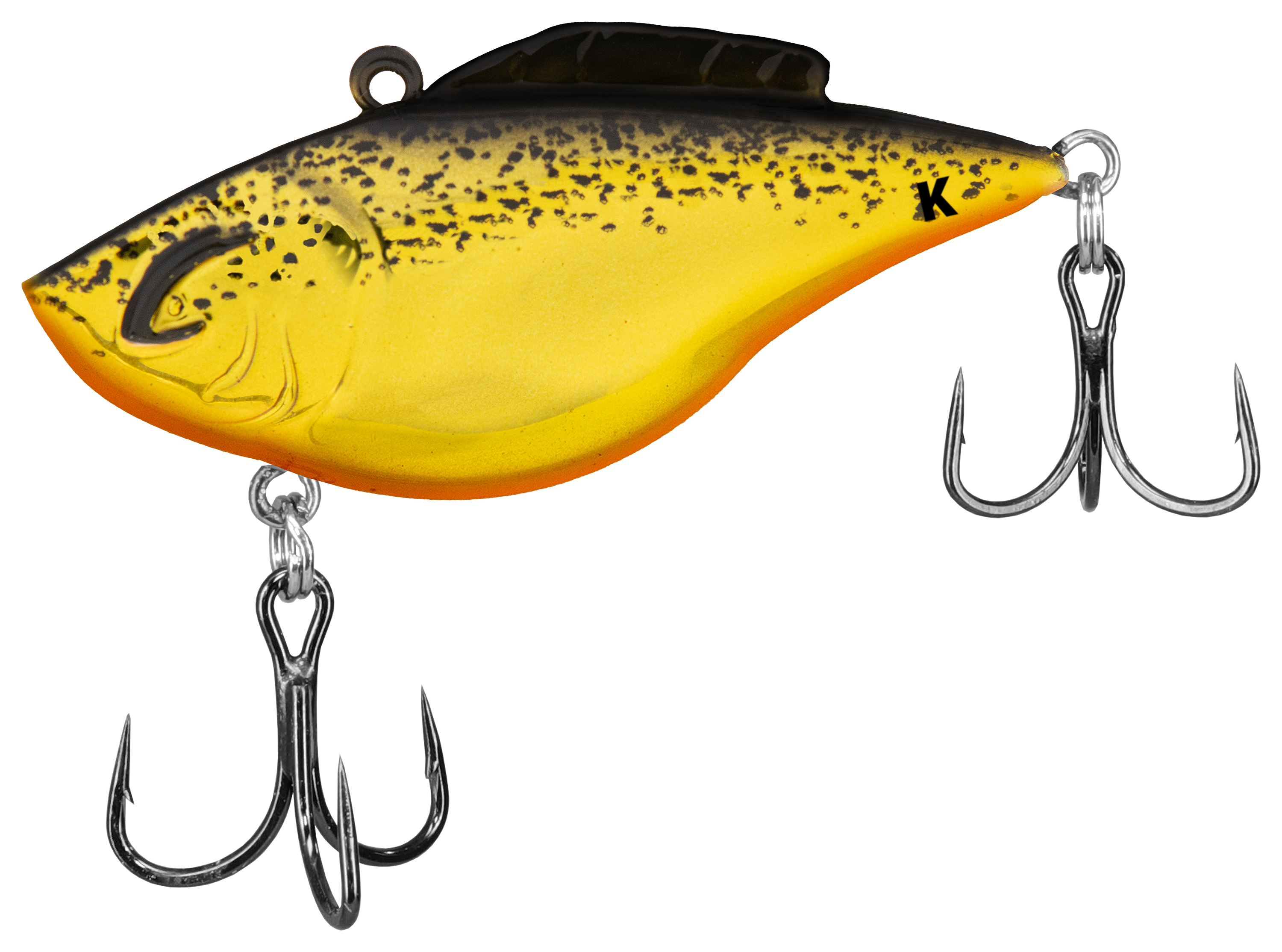 Image of "Bill Lewis Knockin' Hammer Trap Crankbait - Gold Black Splatter/Orange - 3"" - 5/8 oz."