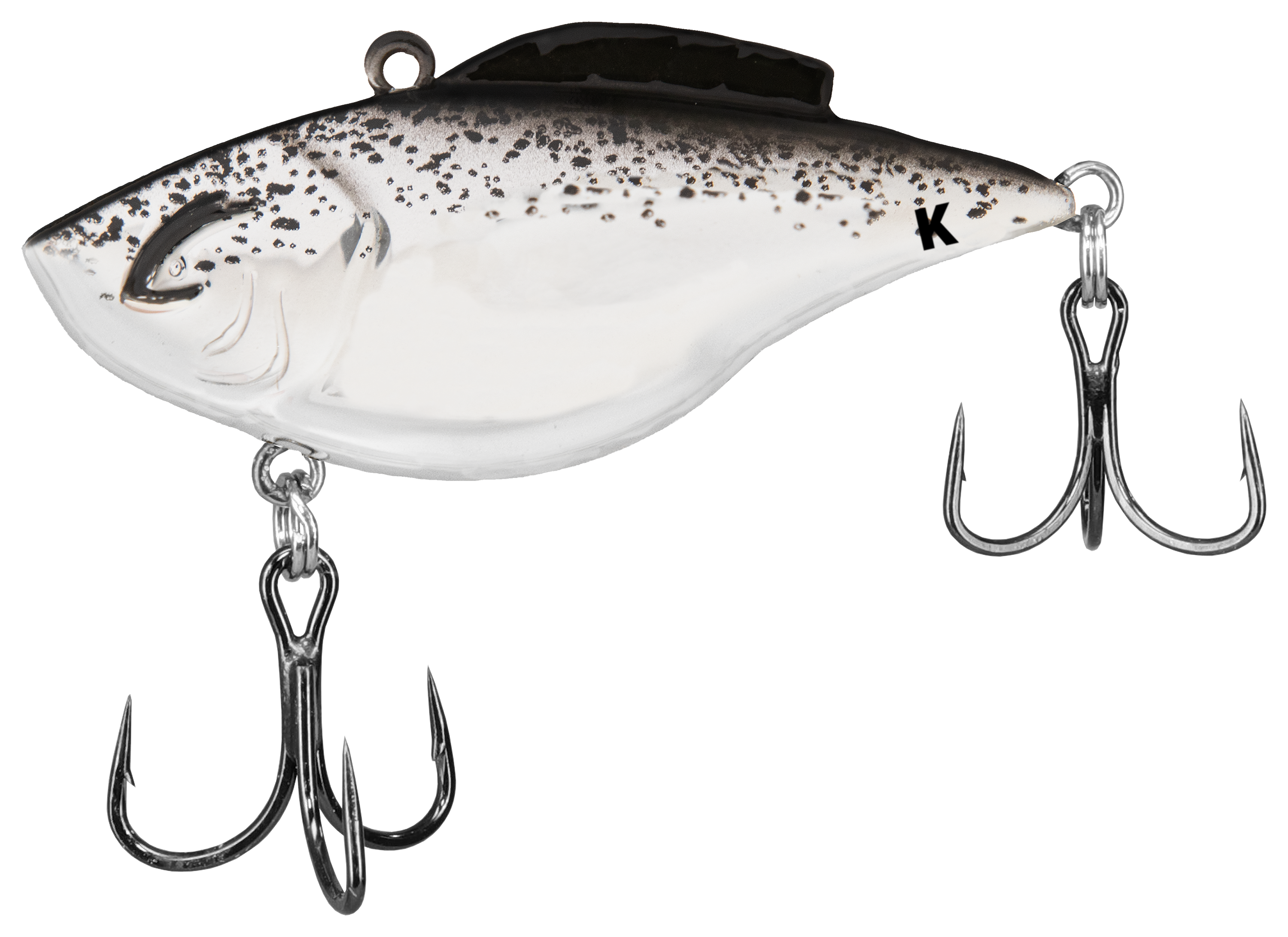 Image of "Bill Lewis Knockin' Hammer Trap Crankbait - Chrome Black/Splatter Back - 3"" - 5/8 oz."
