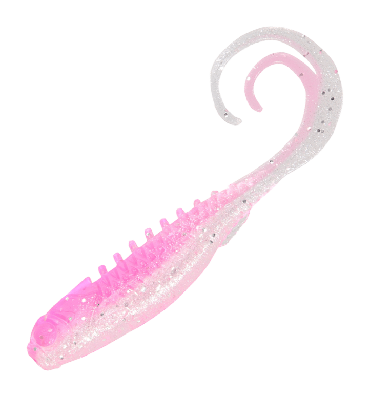 Image of "Northland Fishing Tackle Pan-Candy Grub - Pink Silver - 1.75"""