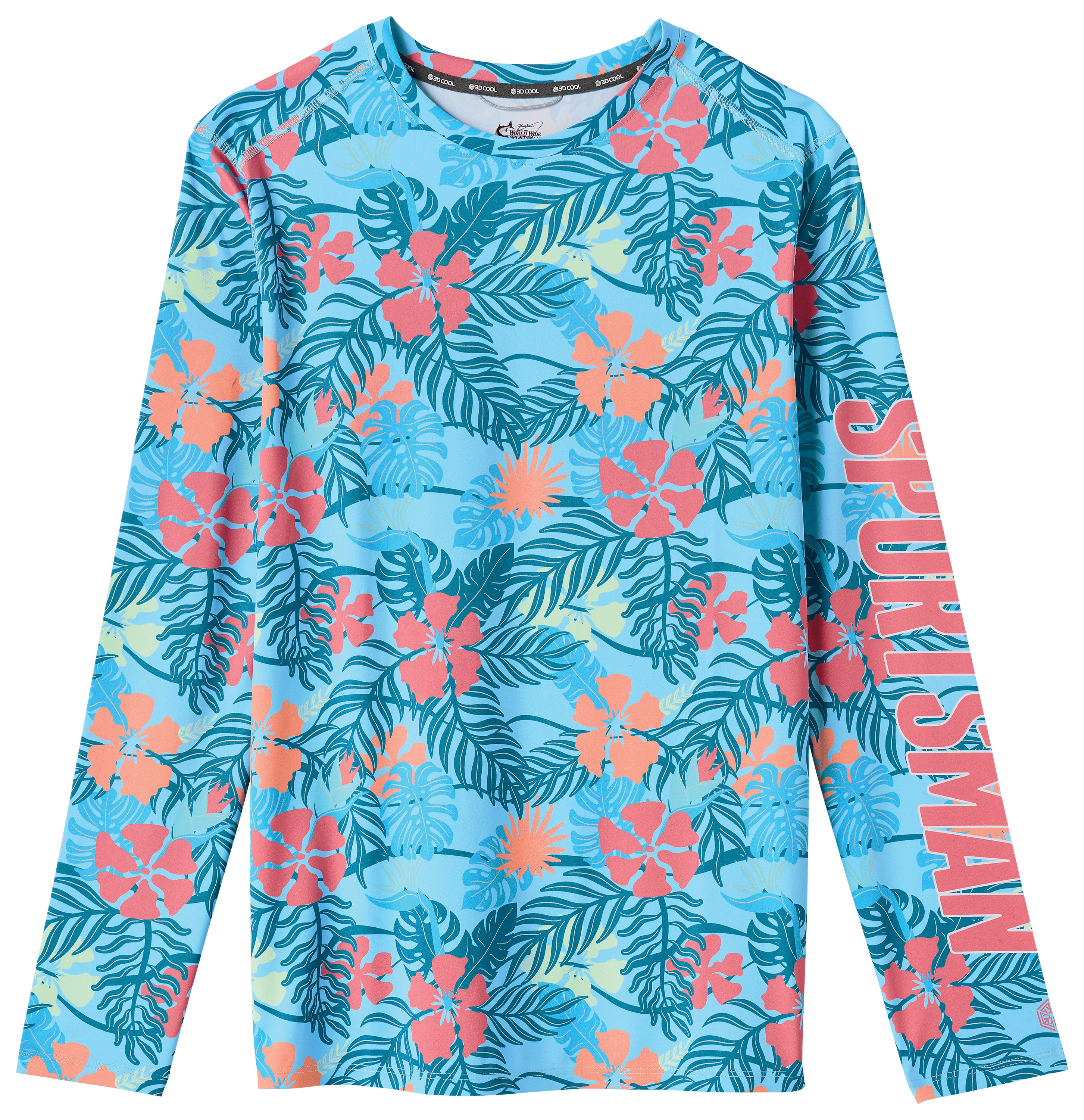Image of World Wide Sportsman 3D Cool Angler Long-Sleeve Crew - Aquifer