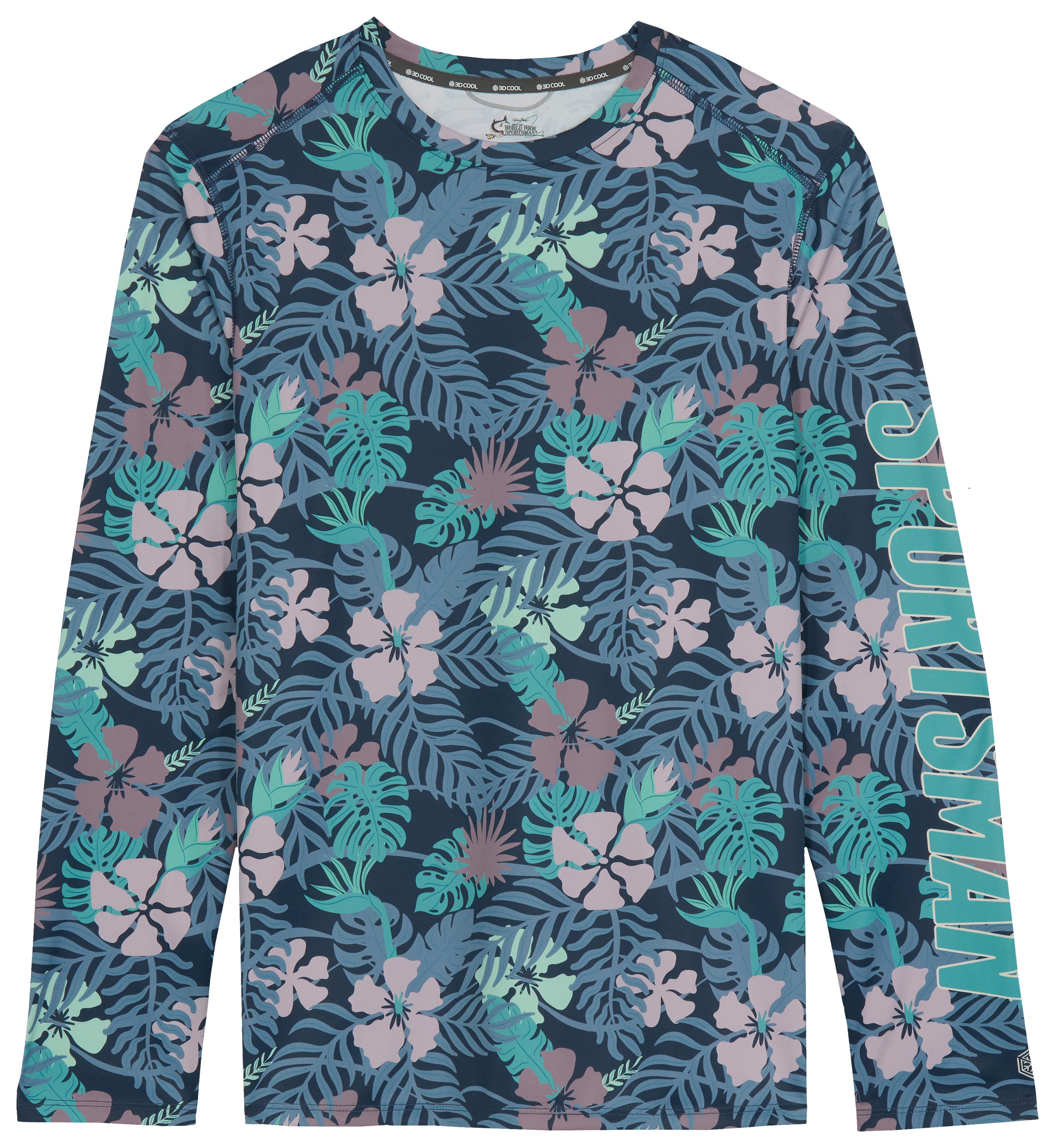 Image of World Wide Sportsman 3D Cool Angler Long-Sleeve Crew - Bering Sea