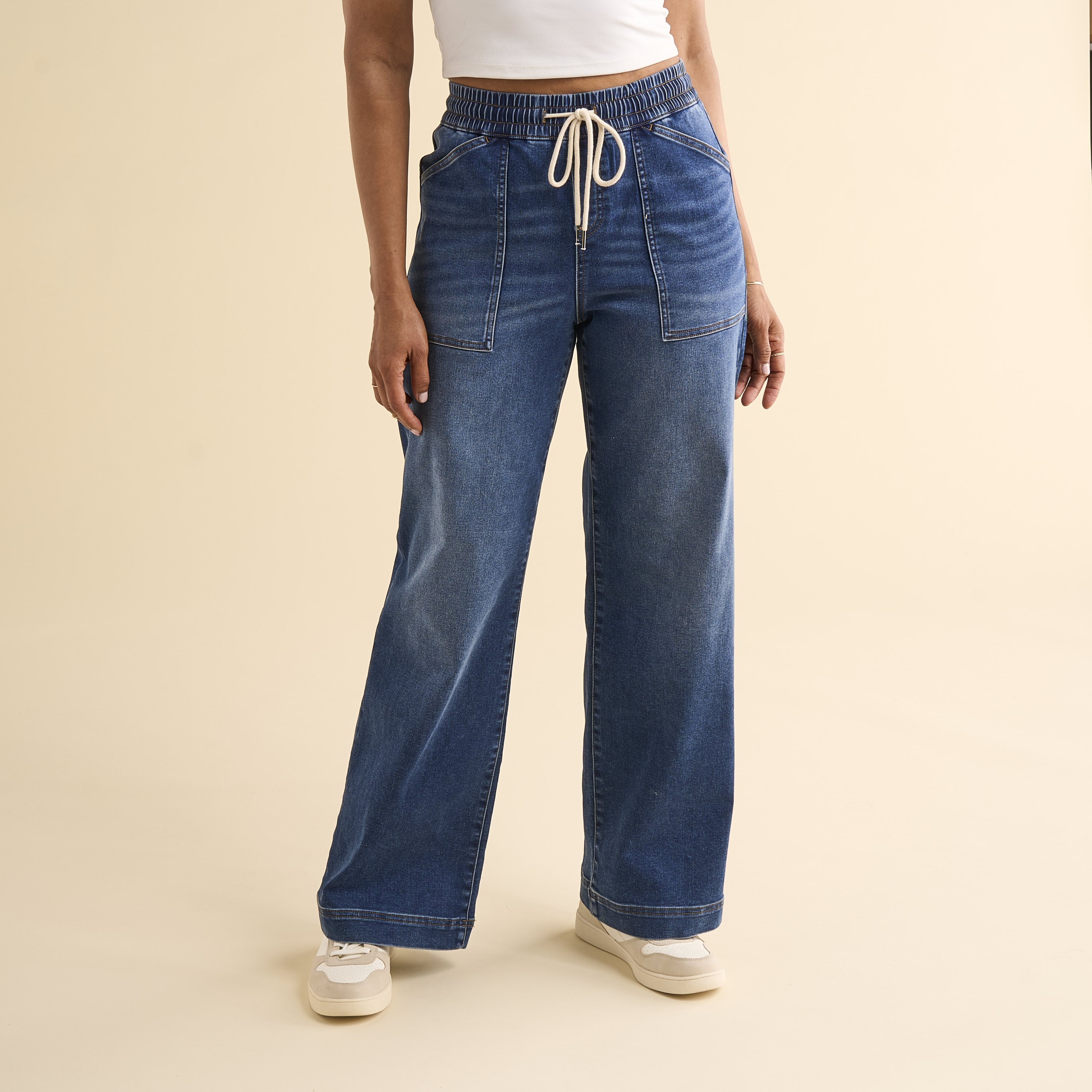 Image of Natural Reflections Daybreak Wide-Leg Pants - Dark Wash