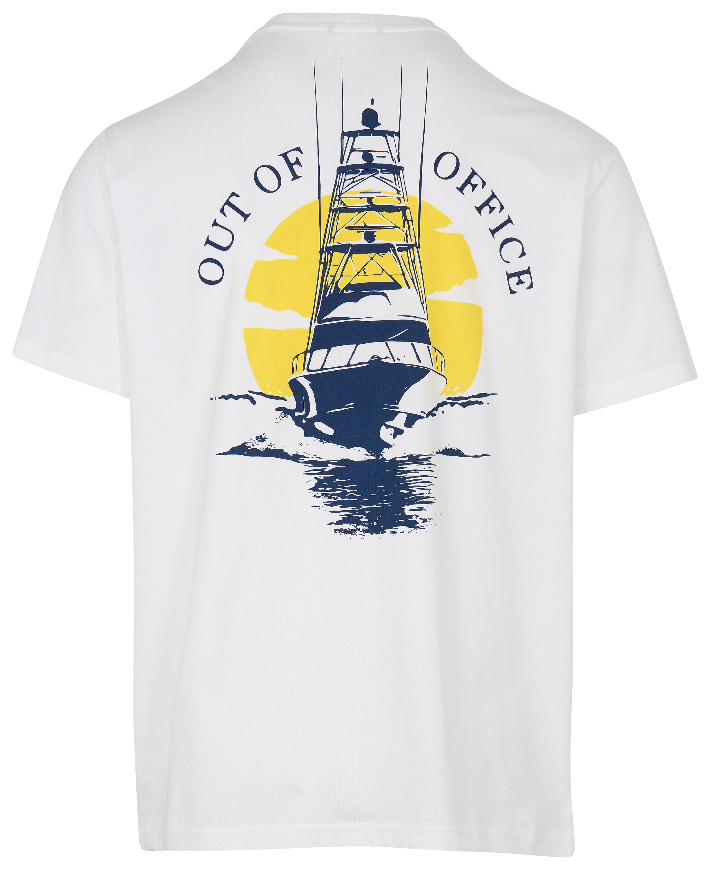 Image of World Wide Sportsman Out of Office Graphic Short-Sleeve T-Shirt - Bright White