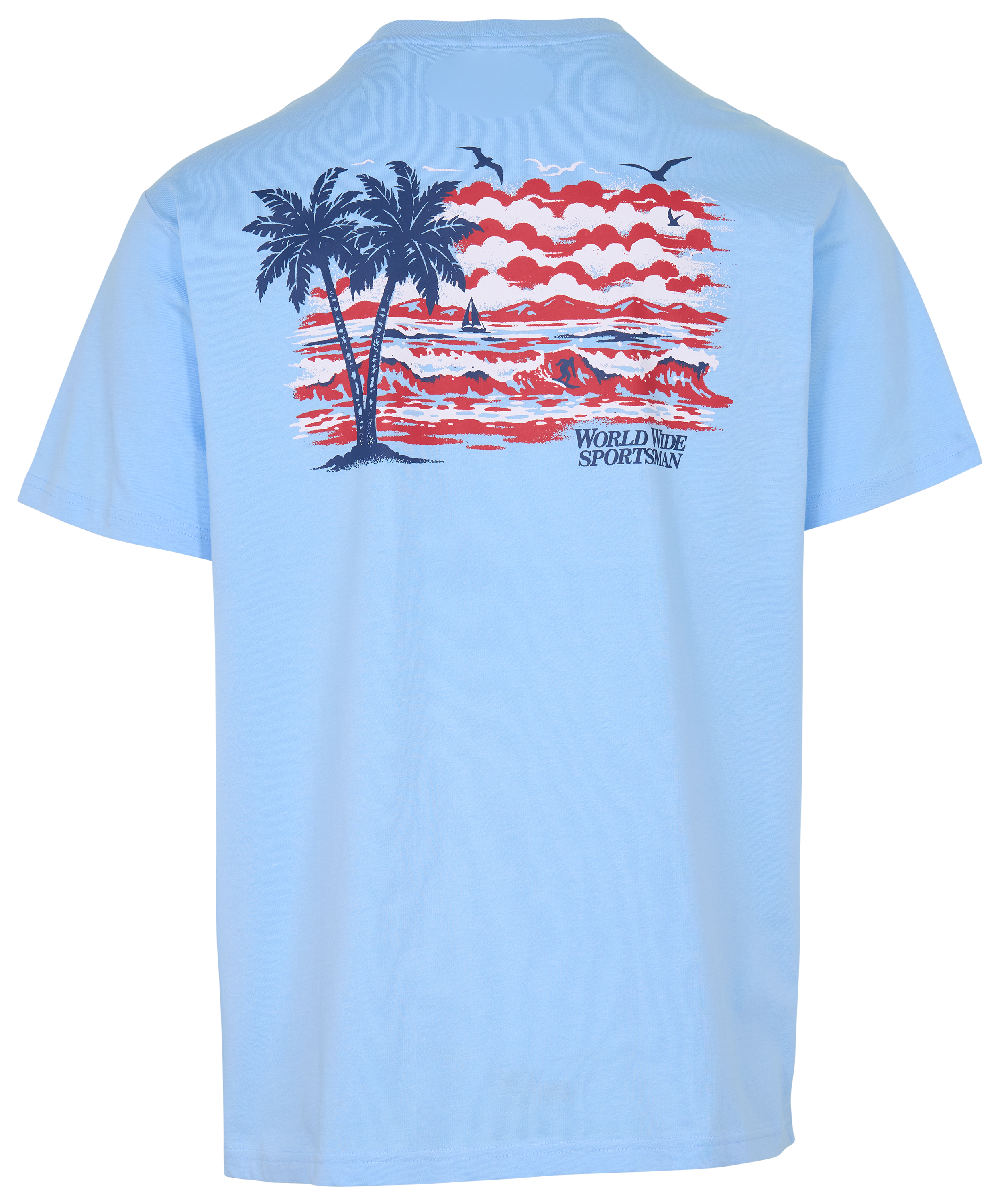 Image of World Wide Sportsman Ocean Graphic Short-Sleeve T-Shirt - Sea Blue