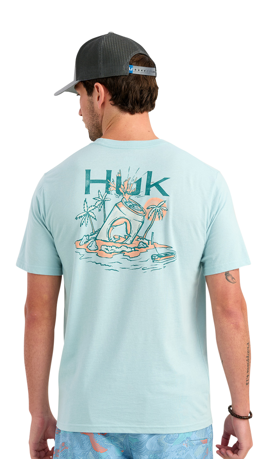 Image of Huk Sun Draft Short-Sleeve T-Shirt - Heron Blue