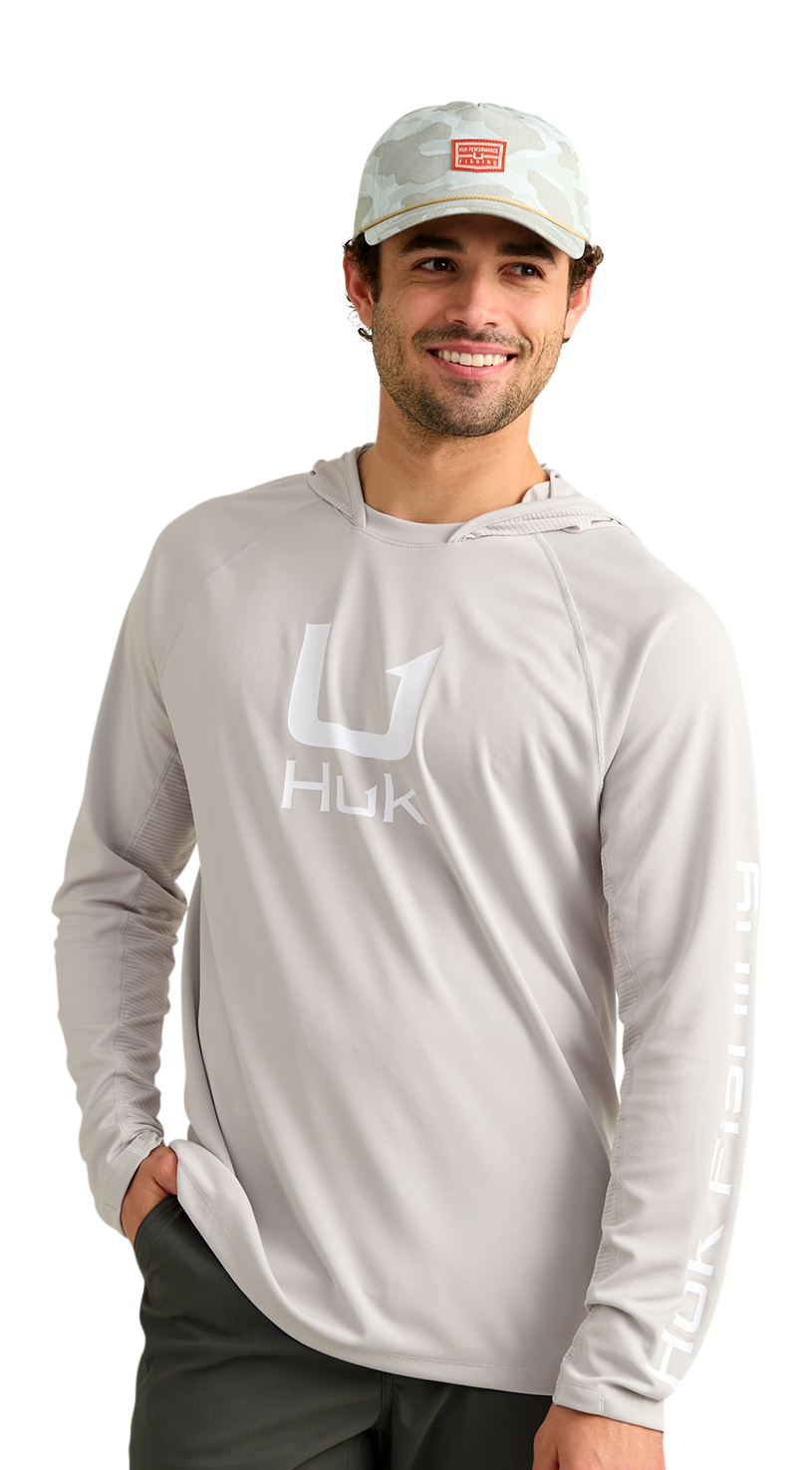 Image of Huk Icon Long-Sleeve Hoodie - Seagull