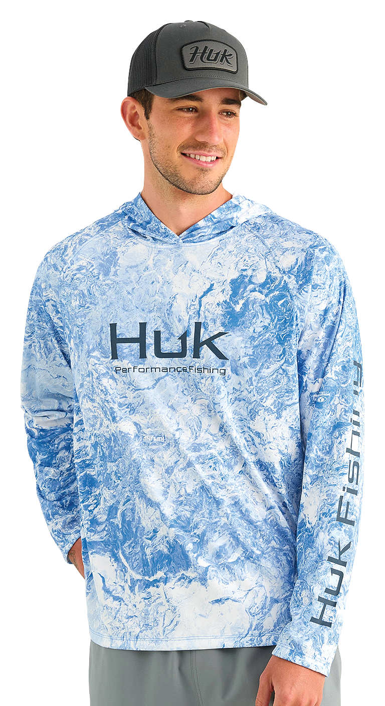 Image of Huk Pursuit Mossy Oak Hoodie - Regatta
