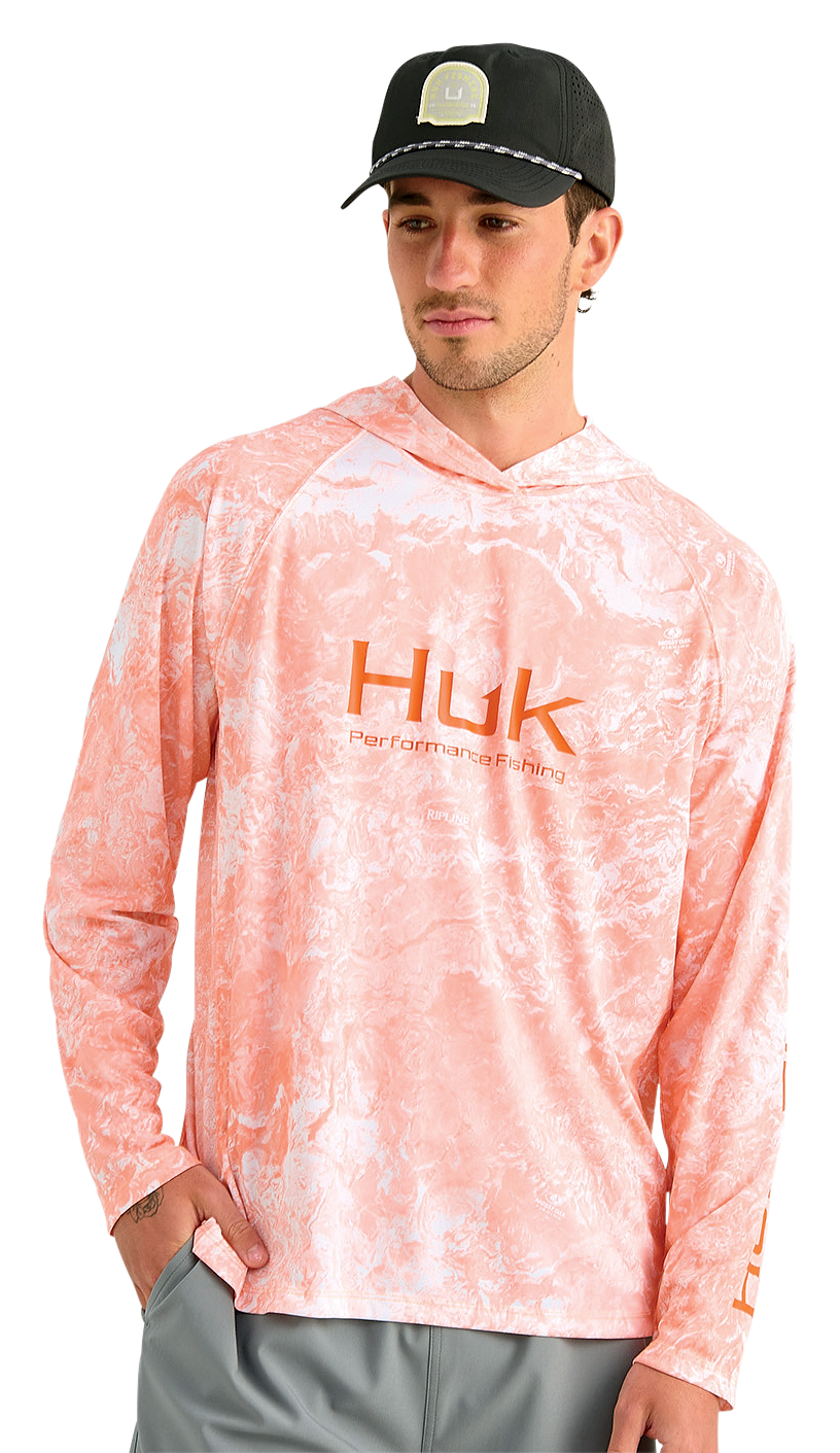 Image of Huk Pursuit Mossy Oak Hoodie - Coral Reef