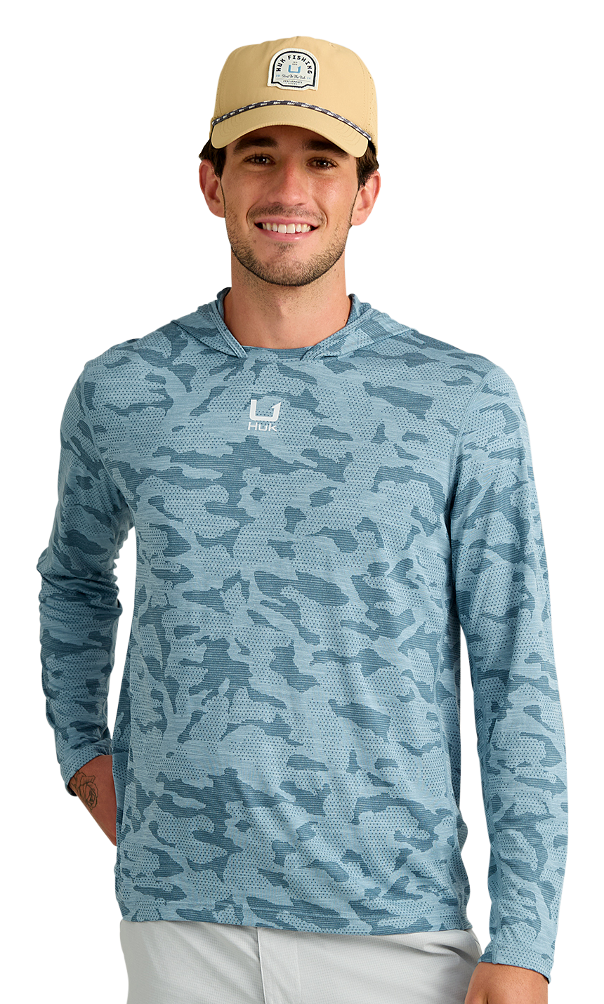 Image of Huk A1A Pro Hoodie - Stormy Blue