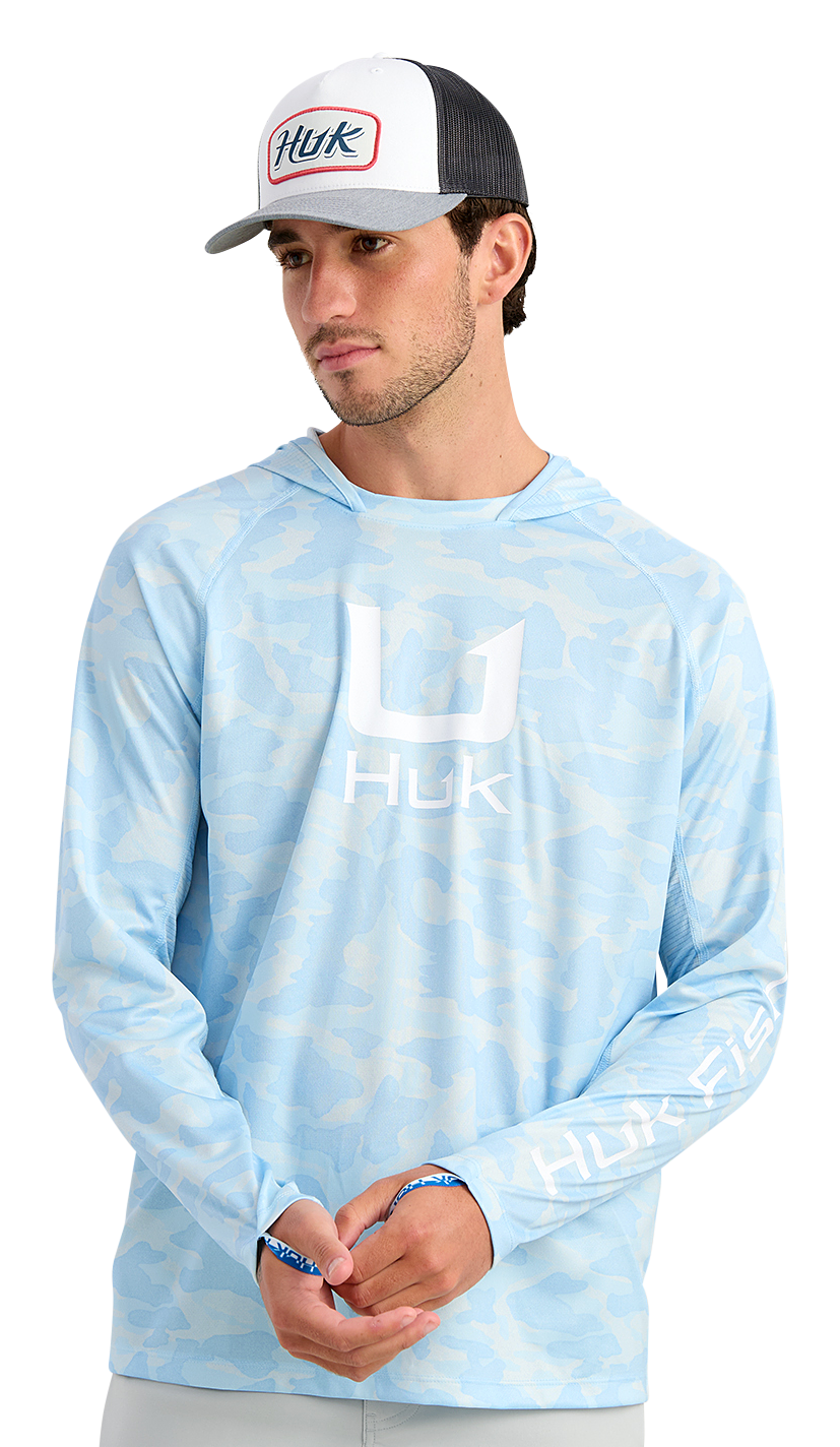 Image of Huk Icon Printed Hoodie - Coastal Drift
