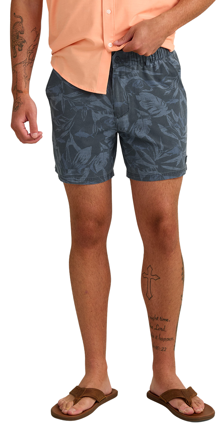 HUK Shoreside Printed Short - Sea Storm Ocean Palm XXL