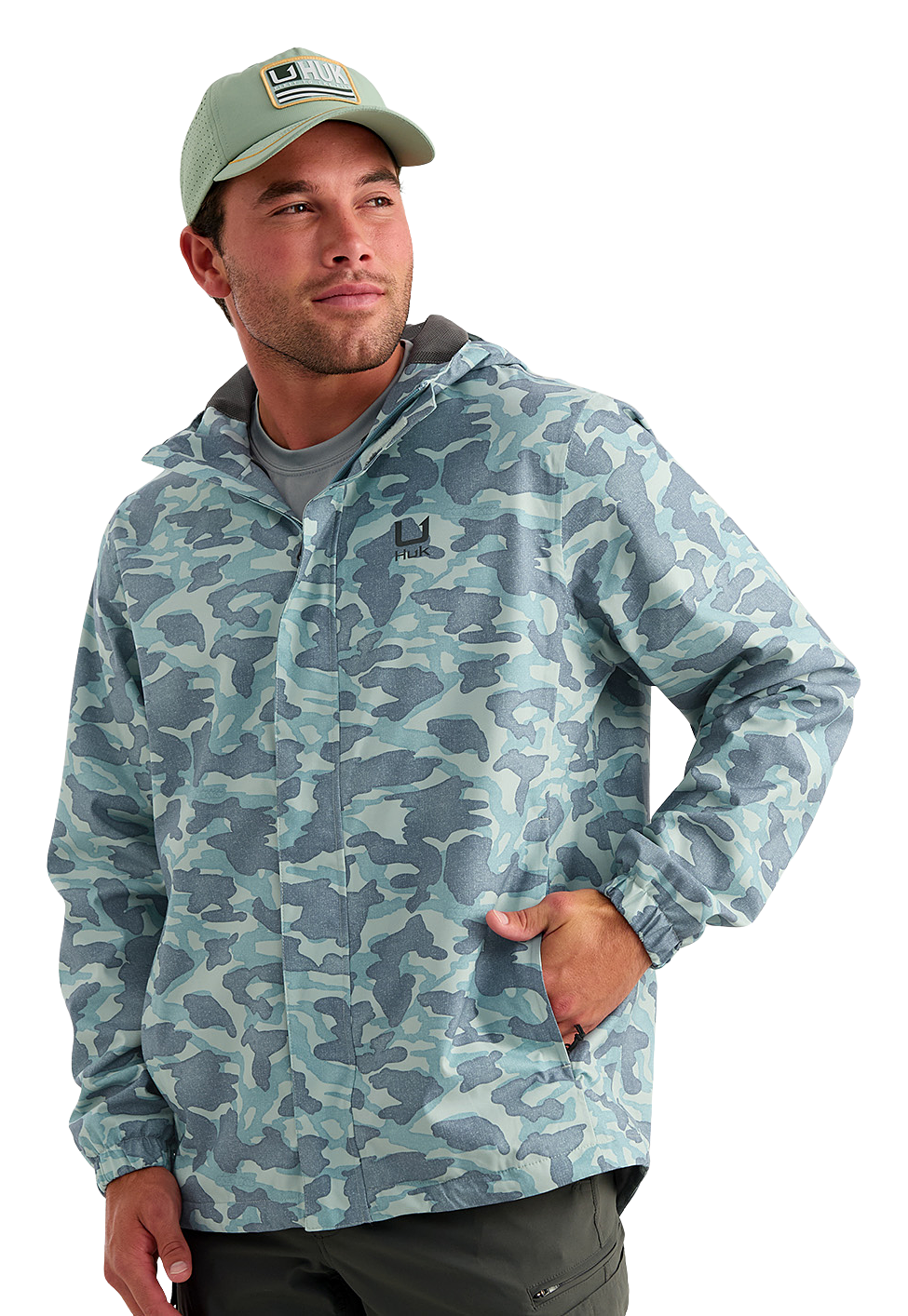 HUK Storm Jacket 2.0 - Blue Shadow Camo XL