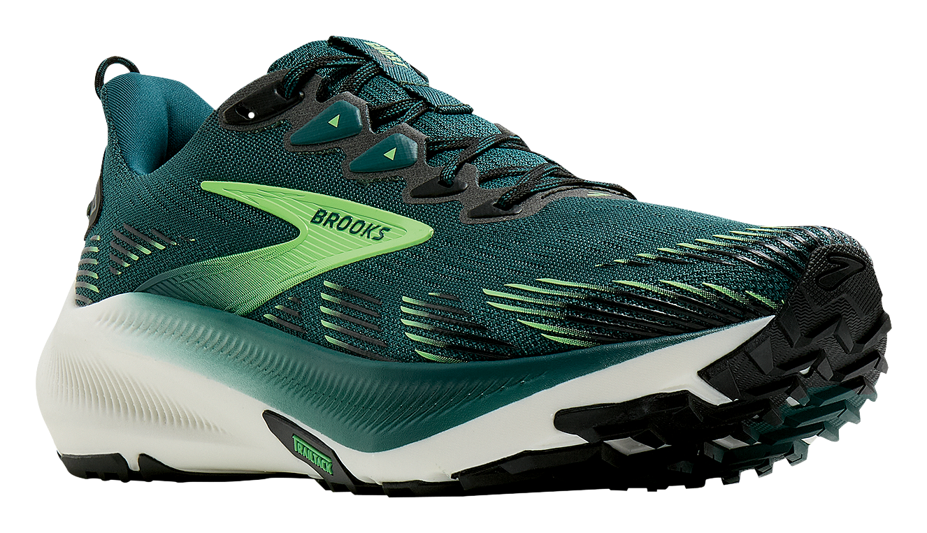 Image of Brooks Ghost Trail Trail Running Shoes for Men - Atlantic Deep/Black/Green - 10.5M