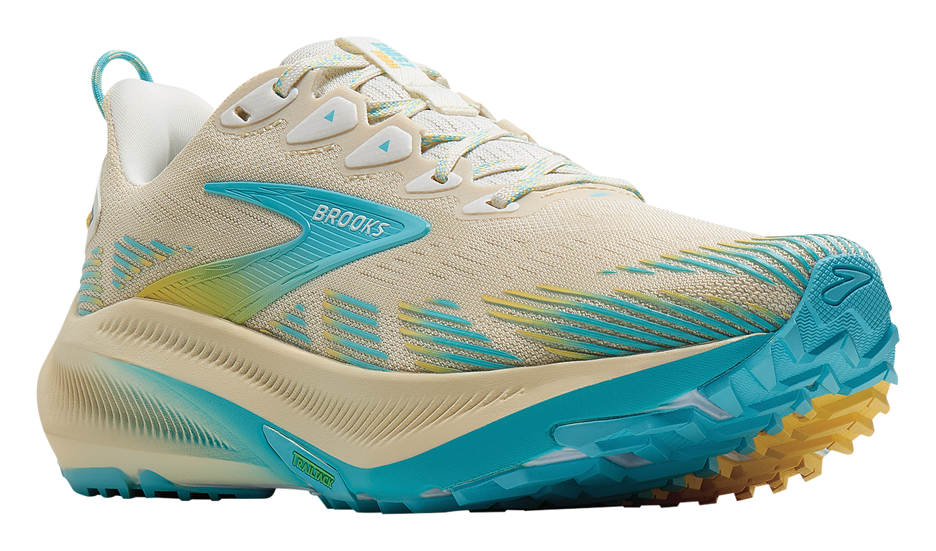 Image of Brooks Ghost Trail Trail Running Shoes for Women - Sand Star White/Golden Hour