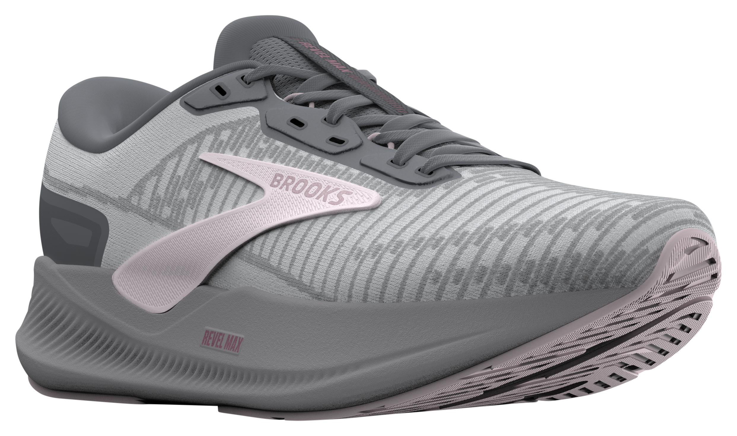 Image of Brooks Revel Max Running Shoes for Women - Harbor Mist/Grey/Metallic
