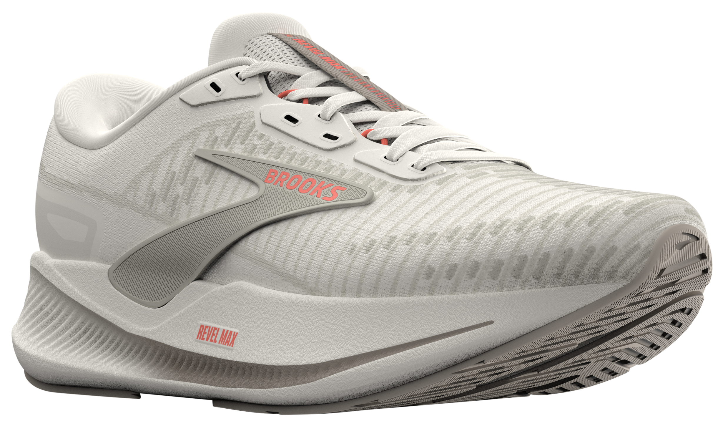 Image of Brooks Revel Max Running Shoes for Women - Coconut/Chateau/Peach