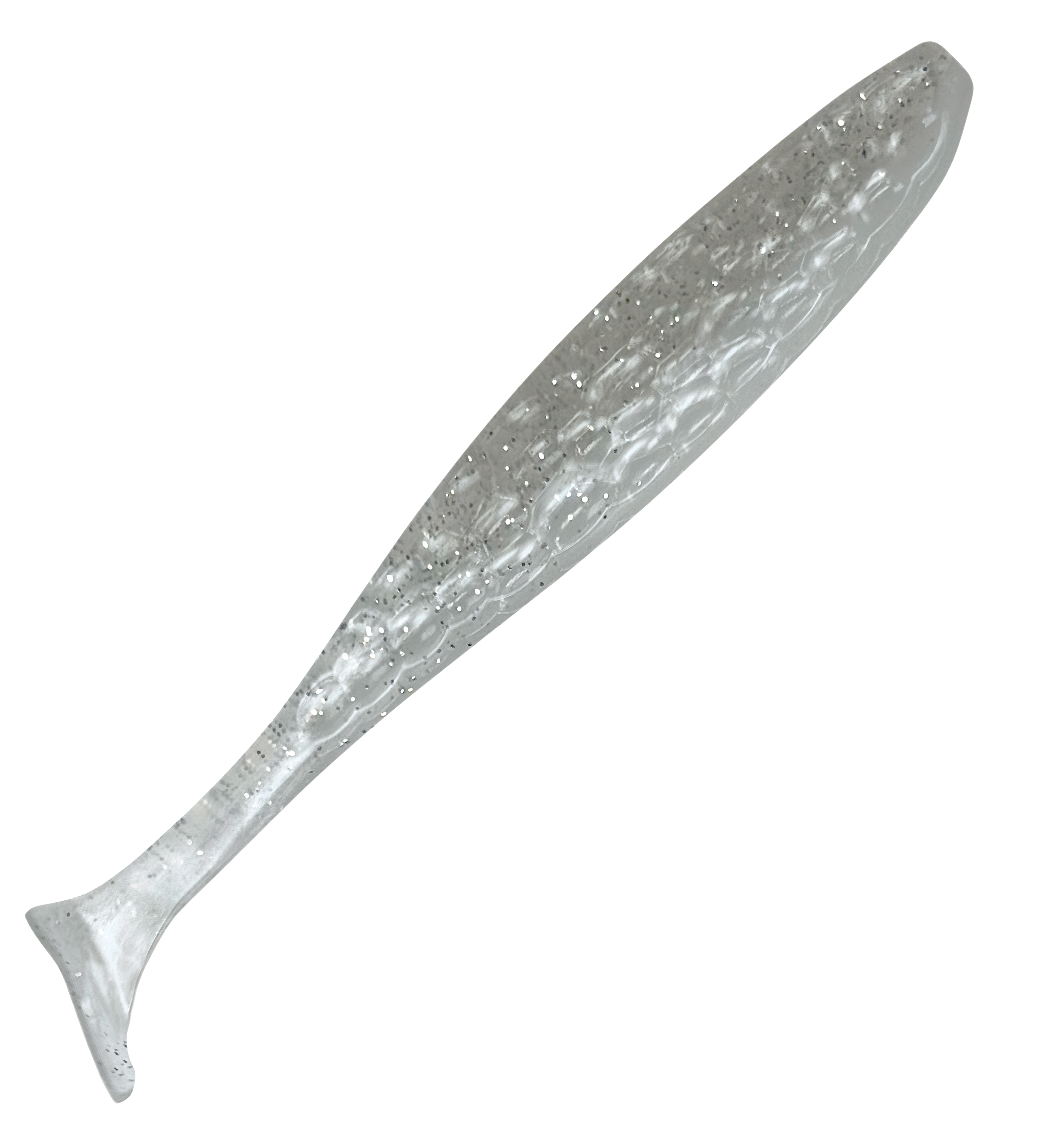 Image of "Kalin's Hammered Live Series Paddle Tail - Silver Ghost - 3.3"""
