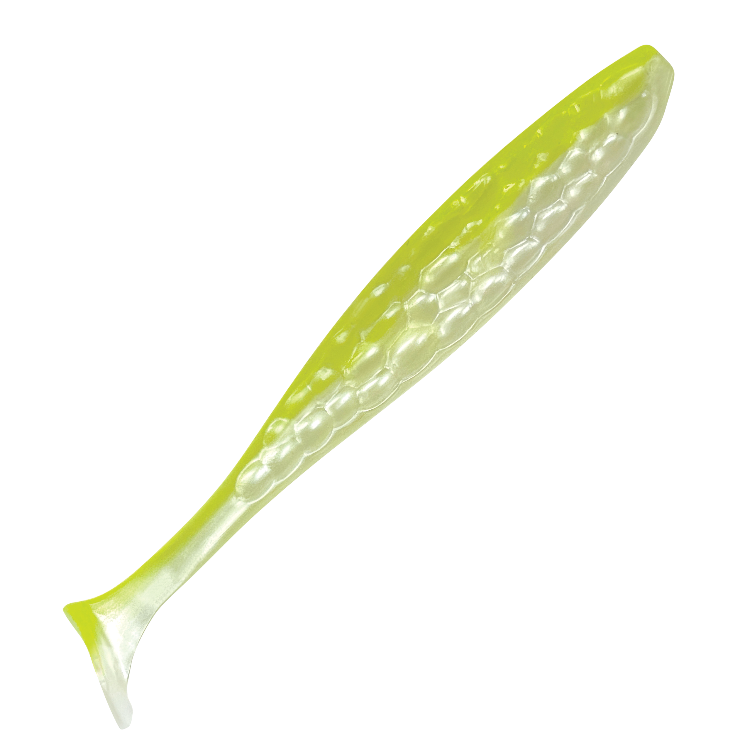 Image of "Kalin's Hammered Live Series Paddle Tail - Chart-Pearl - 3.8"""