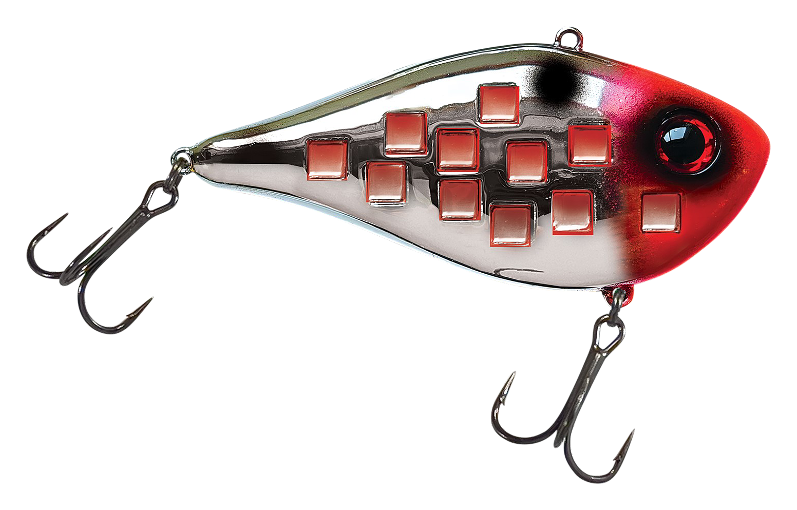 Image of "Reef Runner Flash Shad - Chrome Bloody Nose - 3"" - 3/4 oz."