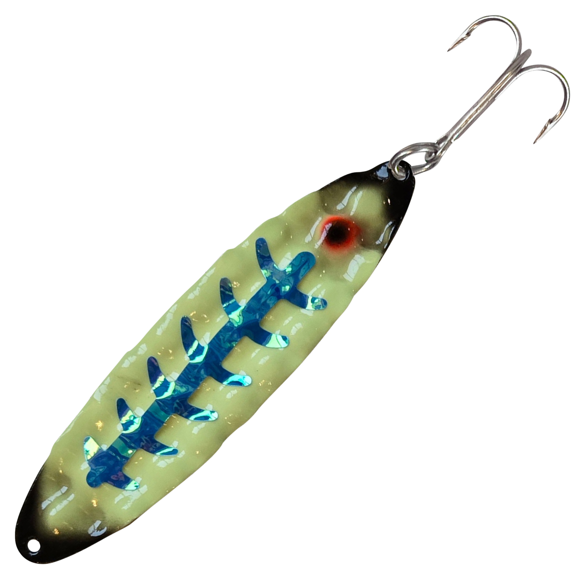 Image of "Kalin's Worm Walker Spoon - Blue Double V - 5"""