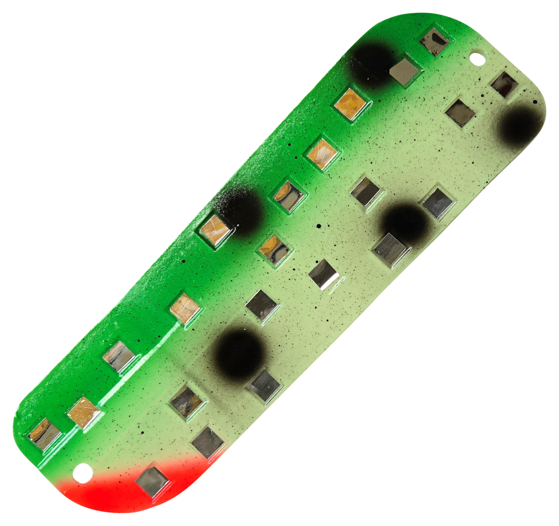 Image of "Moonshine Mirrored Flasher - Green Goby - 8"""