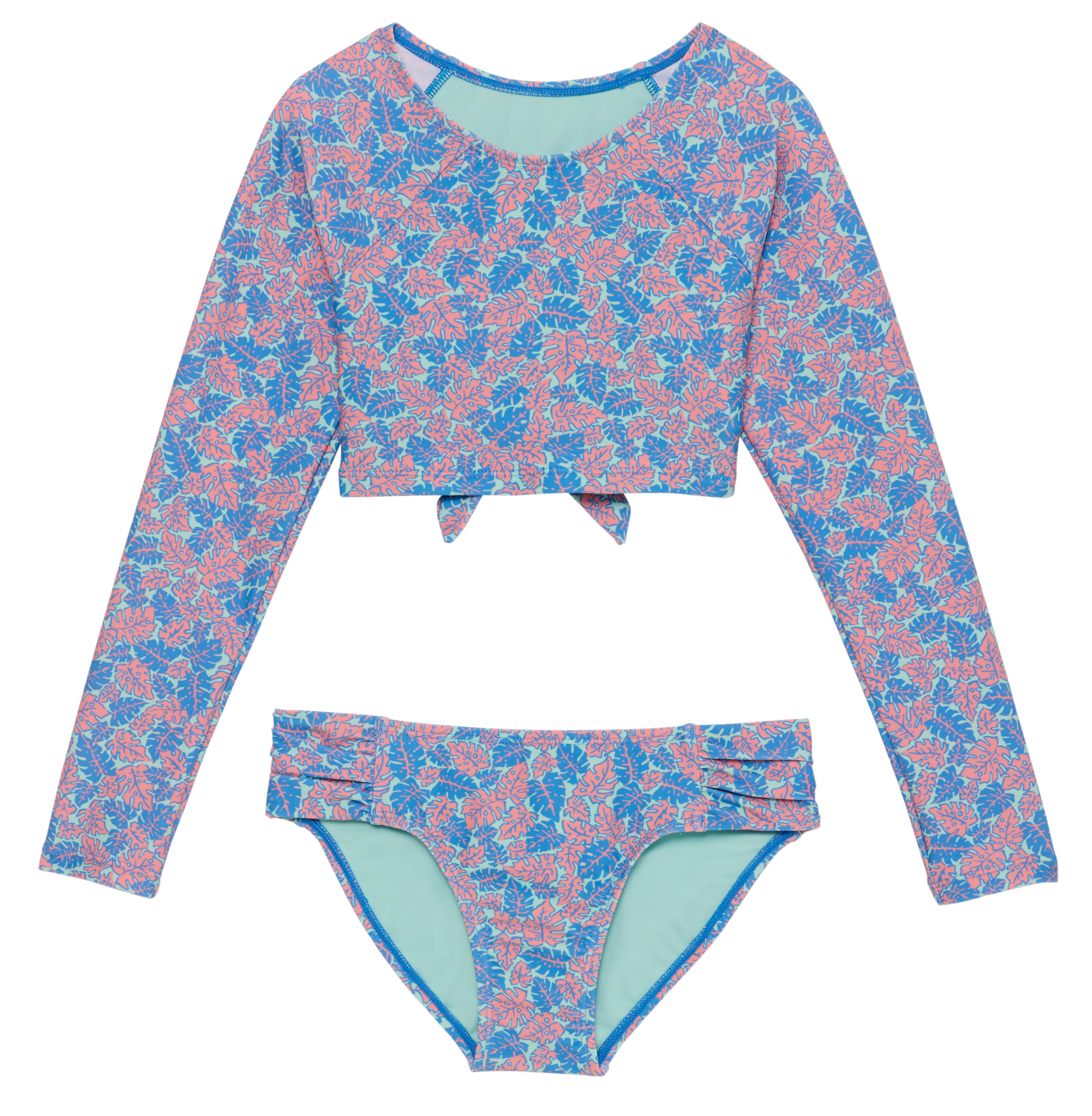 Image of Raisins Mailee Cloud Gazing 2-Piece Long-Sleeve Swimsuit Set for Kids - Cloud Grazing