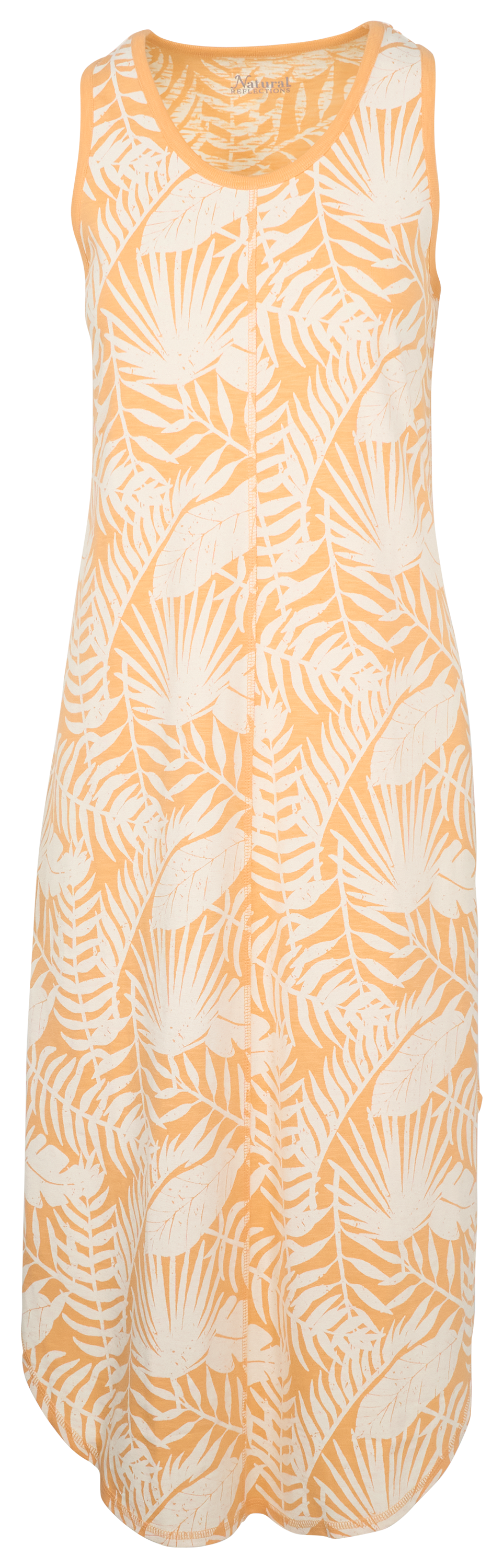 Image of Natural Reflections Slub Knit Midi Dress - Peach Cobbler