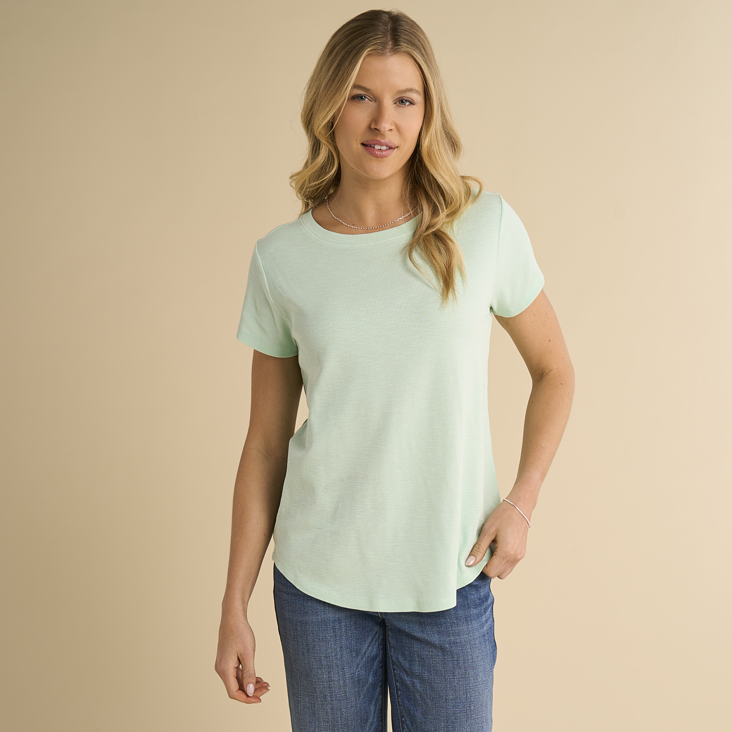 Image of Natural Reflections Peyton Slub Short-Sleeve REPREVE T-Shirt - Brook Green
