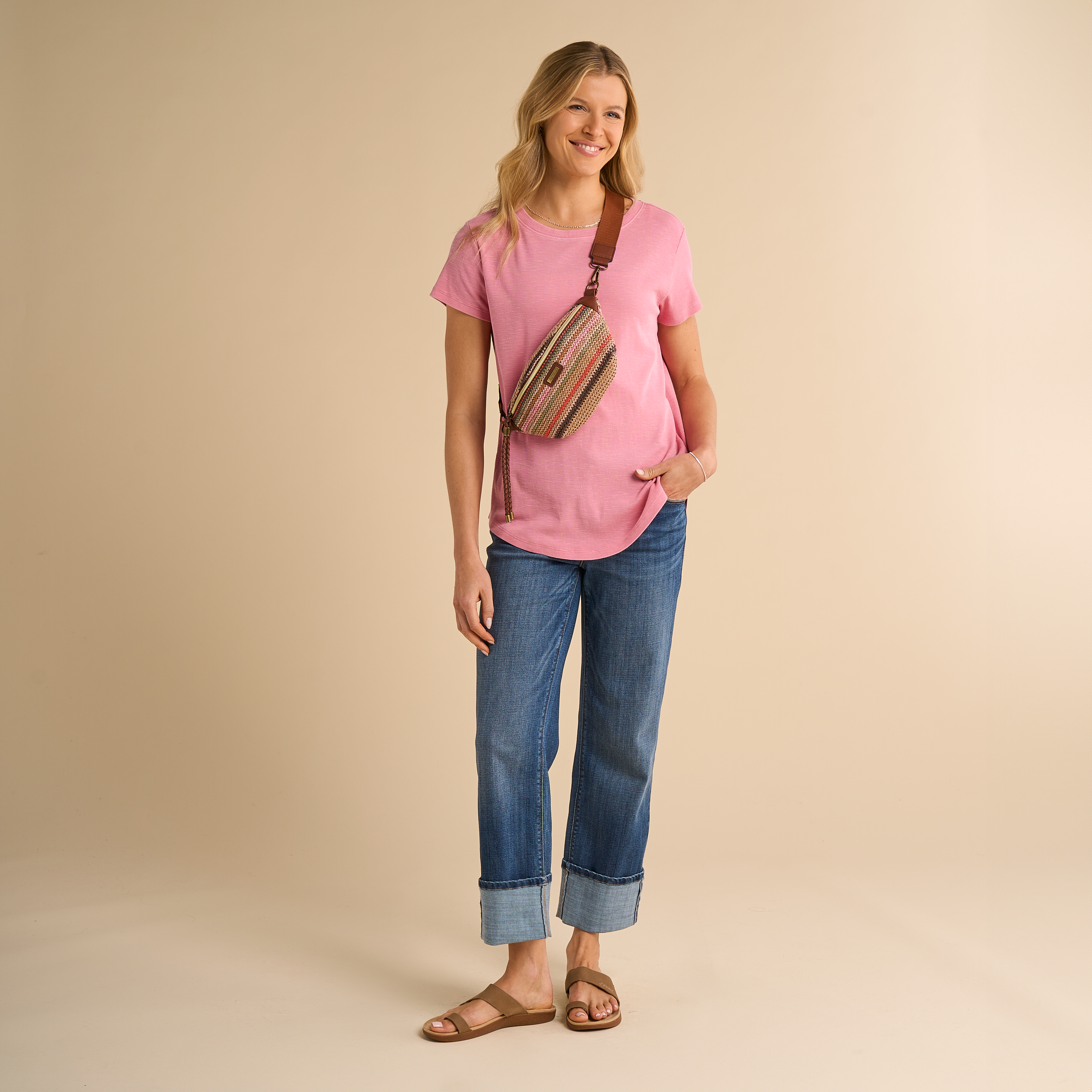 Image of Natural Reflections Peyton Slub Short-Sleeve REPREVE T-Shirt - Cashmere Rose