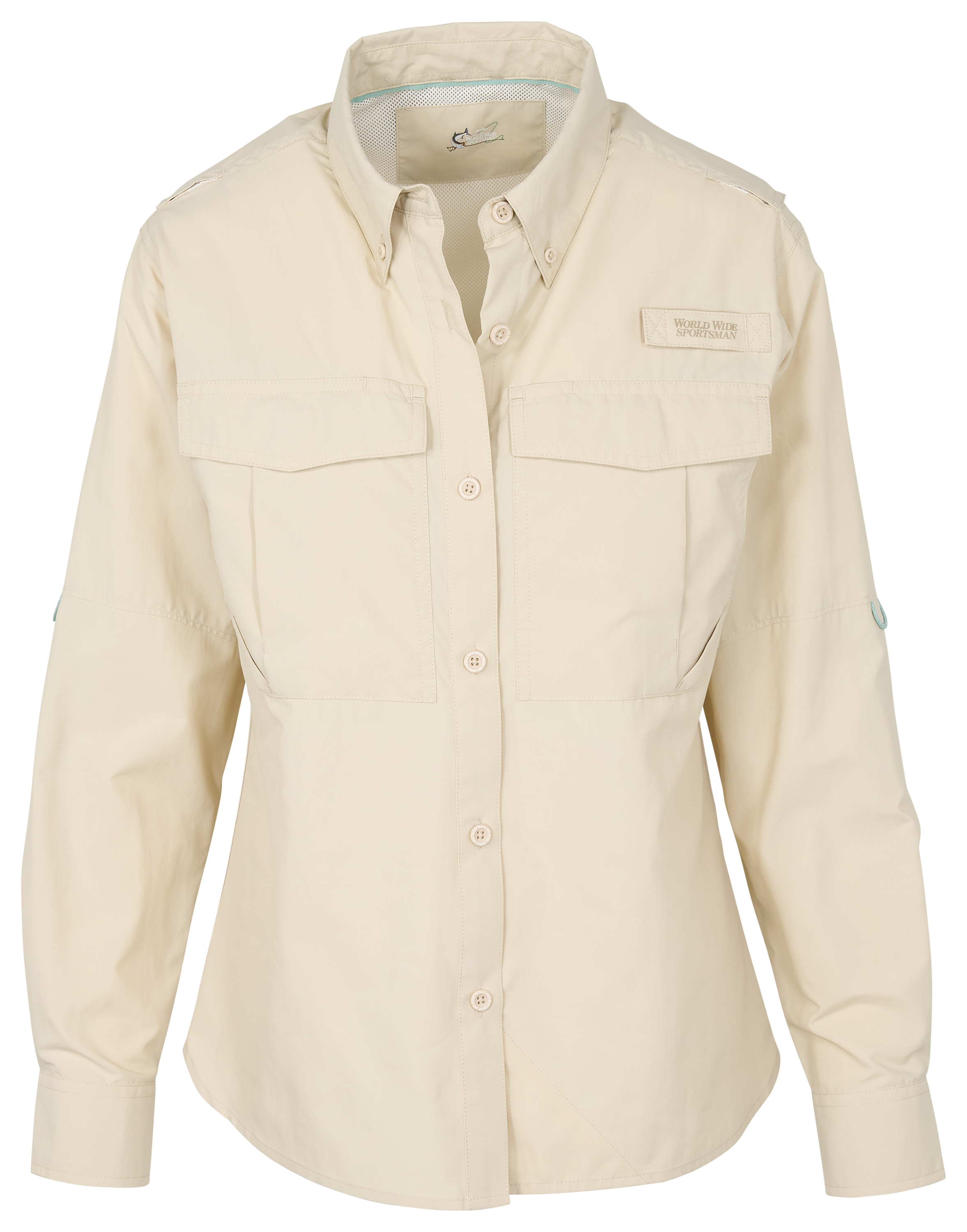 Image of World Wide Sportsman 3D Cool Nylon Angler Button-Down Long-Sleeve Shirt - Peyote