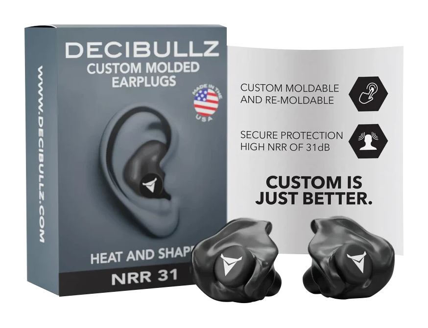 Image of Decibullz Custom-Molded 31dB NRR Earplugs - Black