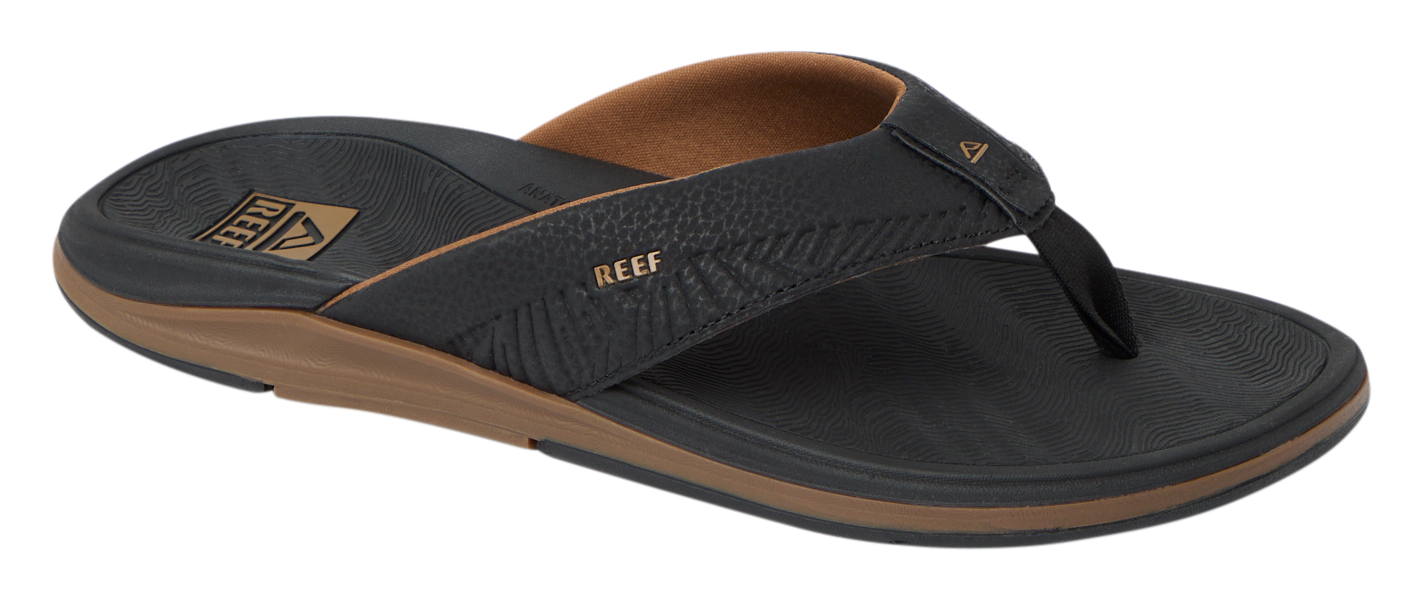 Image of Reef Offshore Sandals for Men - Black/Gum - 11M