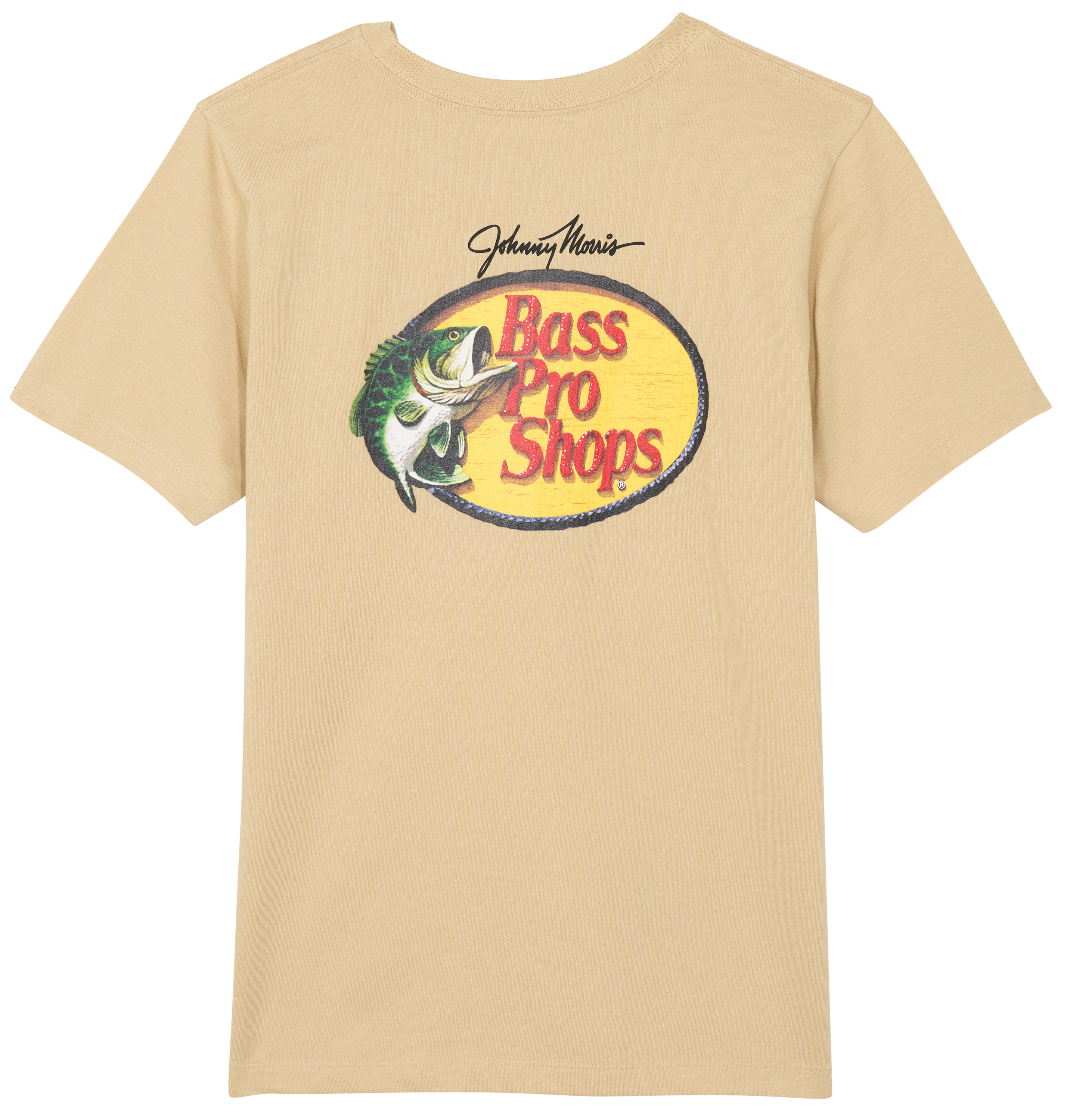 Image of Bass Pro Shops Logo Short-Sleeve Pocket T-Shirt for Kids - Pale Khaki