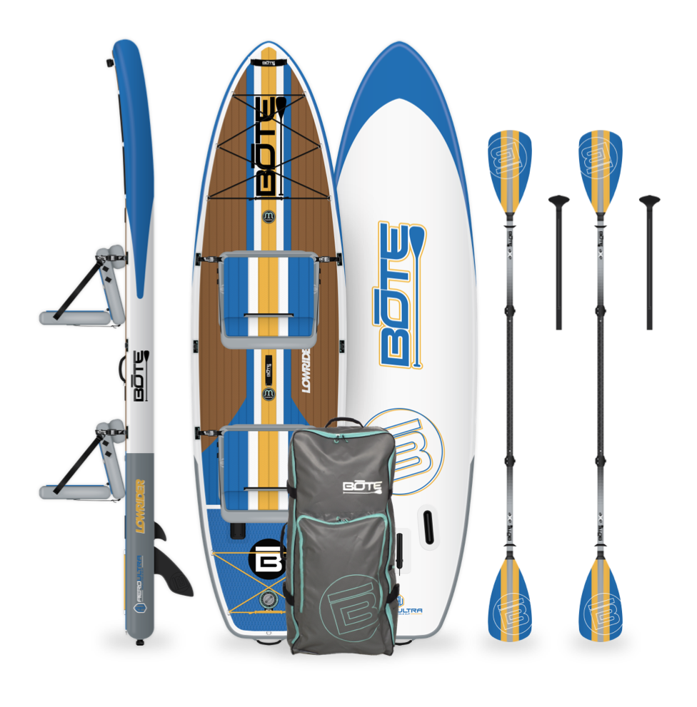 Image of "BOTE LowRider Aero 11'6"" Tandem Inflatable Hybrid Paddleboard Package"