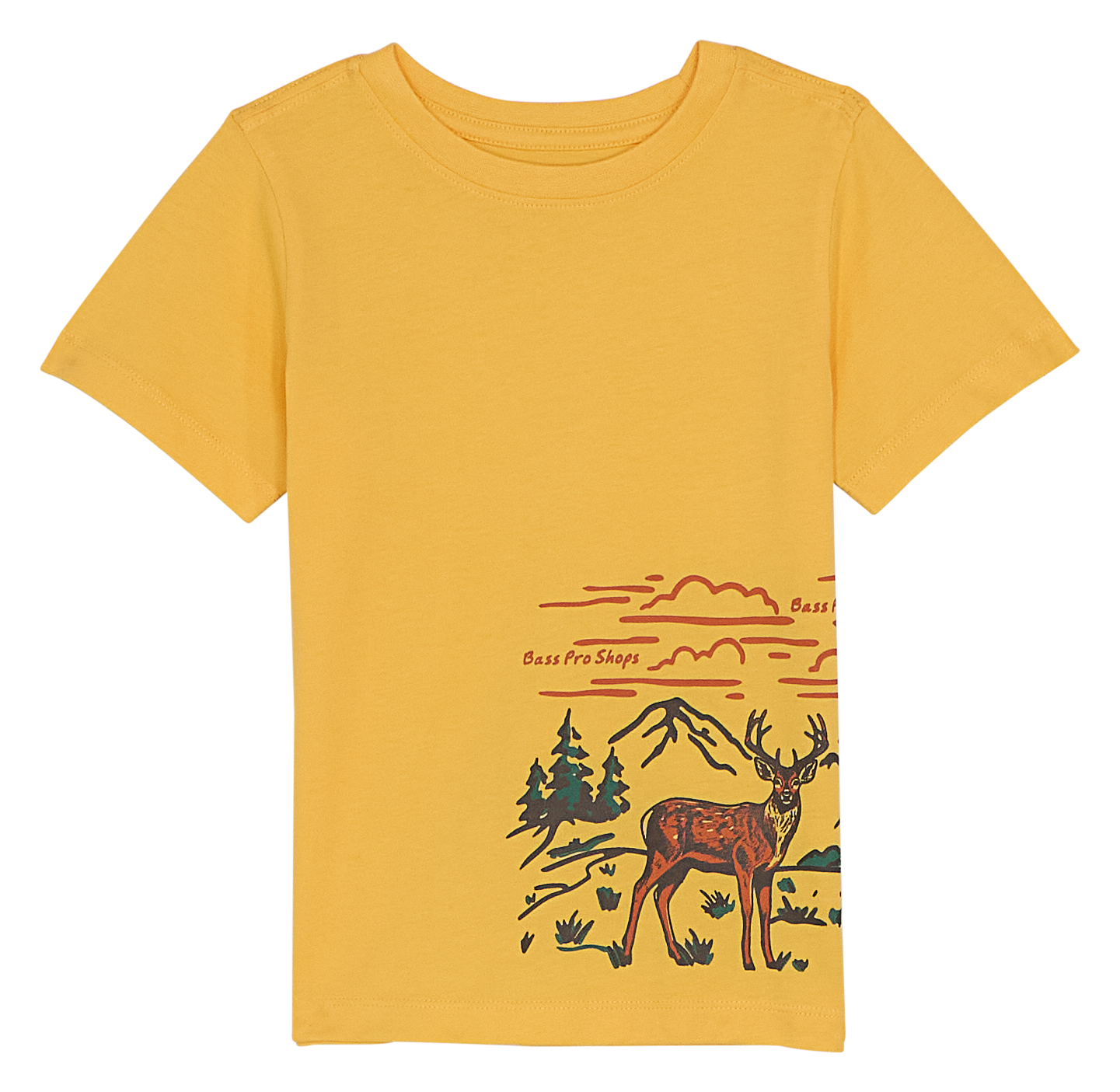 Image of Bass Pro Shops Graphic Short-Sleeve T-Shirt for Toddlers - Sunset Gold