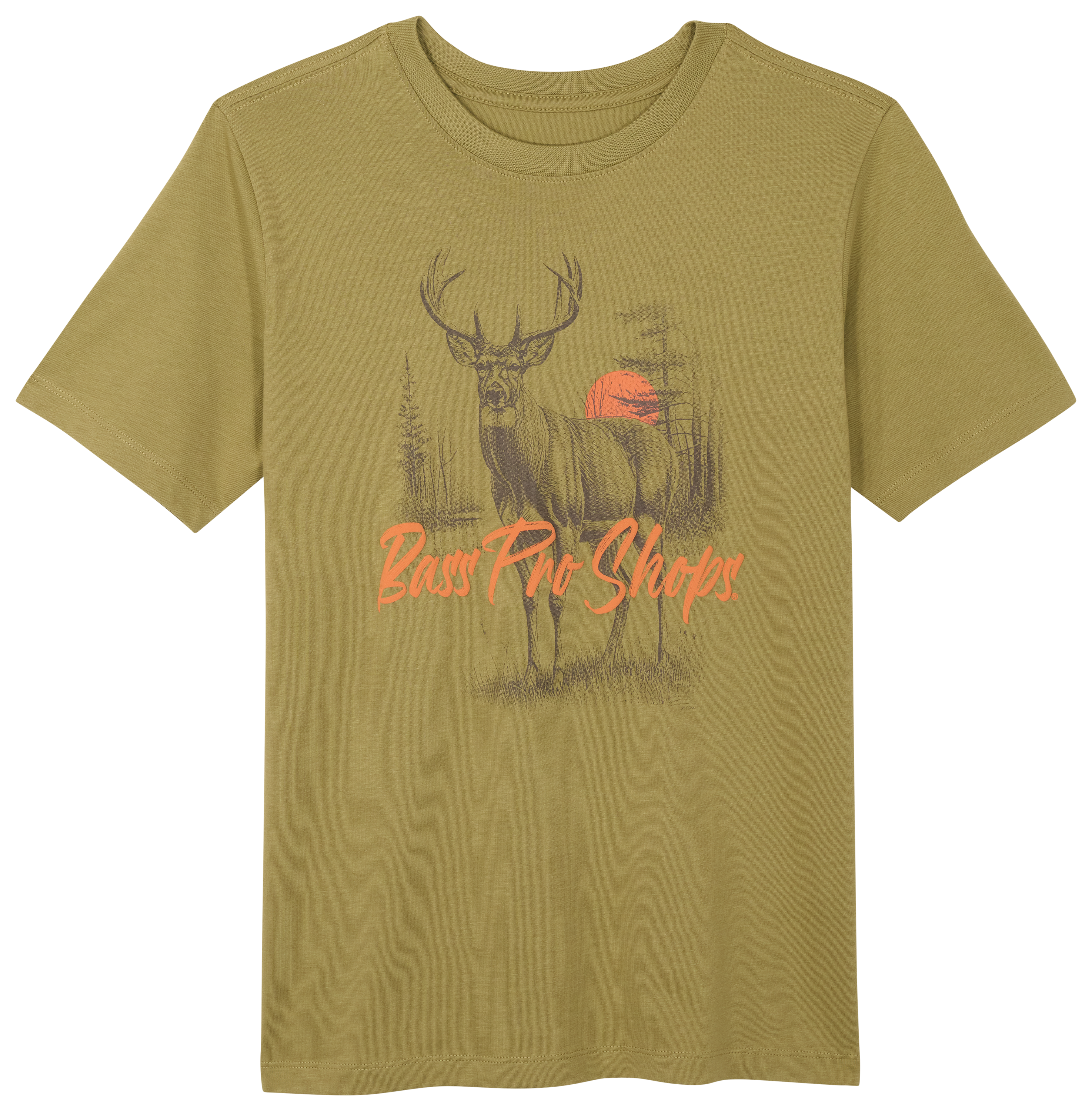 Image of Bass Pro Shops Graphic Short-Sleeve T-Shirt for Kids - Dried Herb