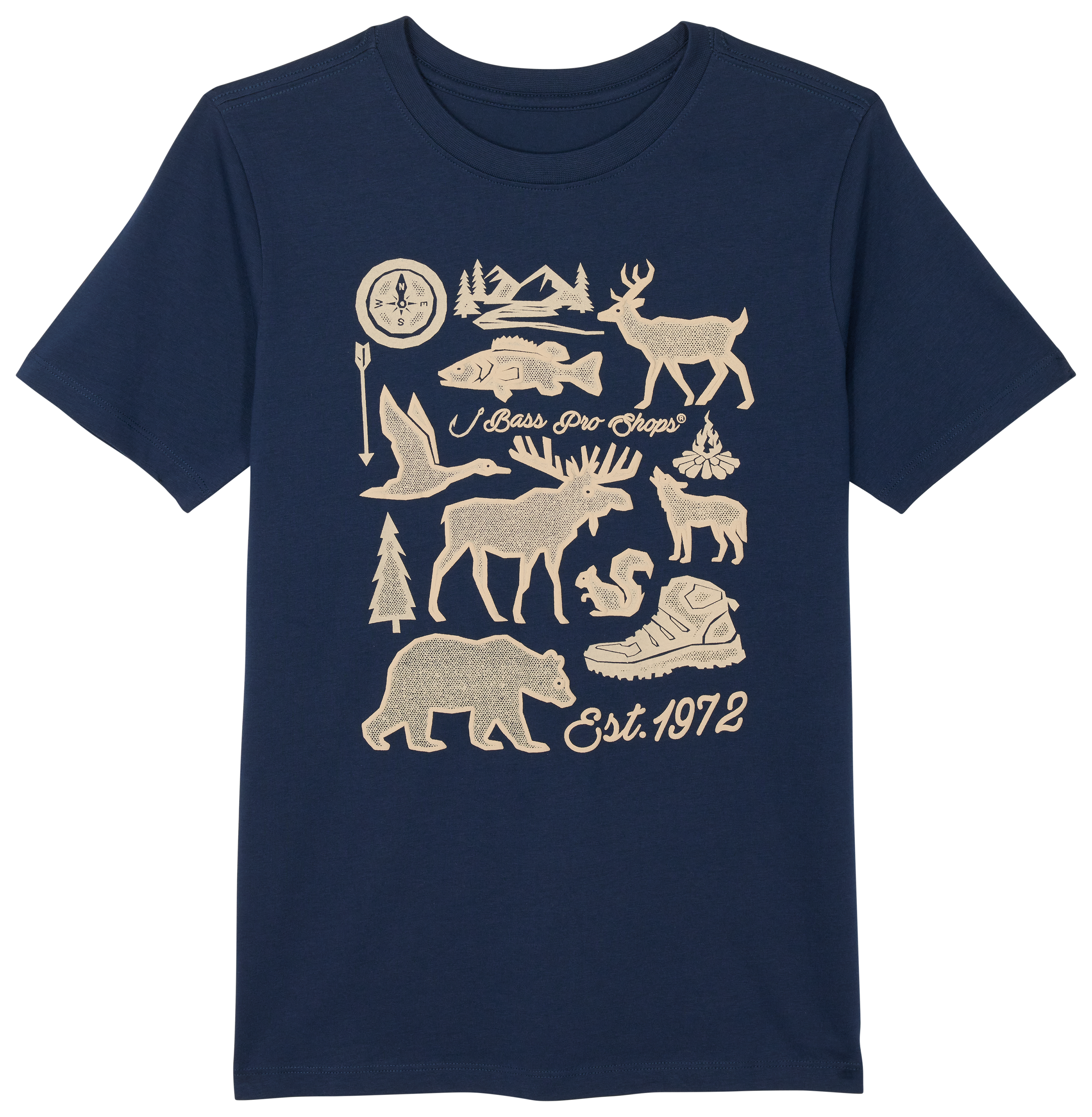 Image of Bass Pro Shops Graphic Short-Sleeve T-Shirt for Kids - Dress Blues