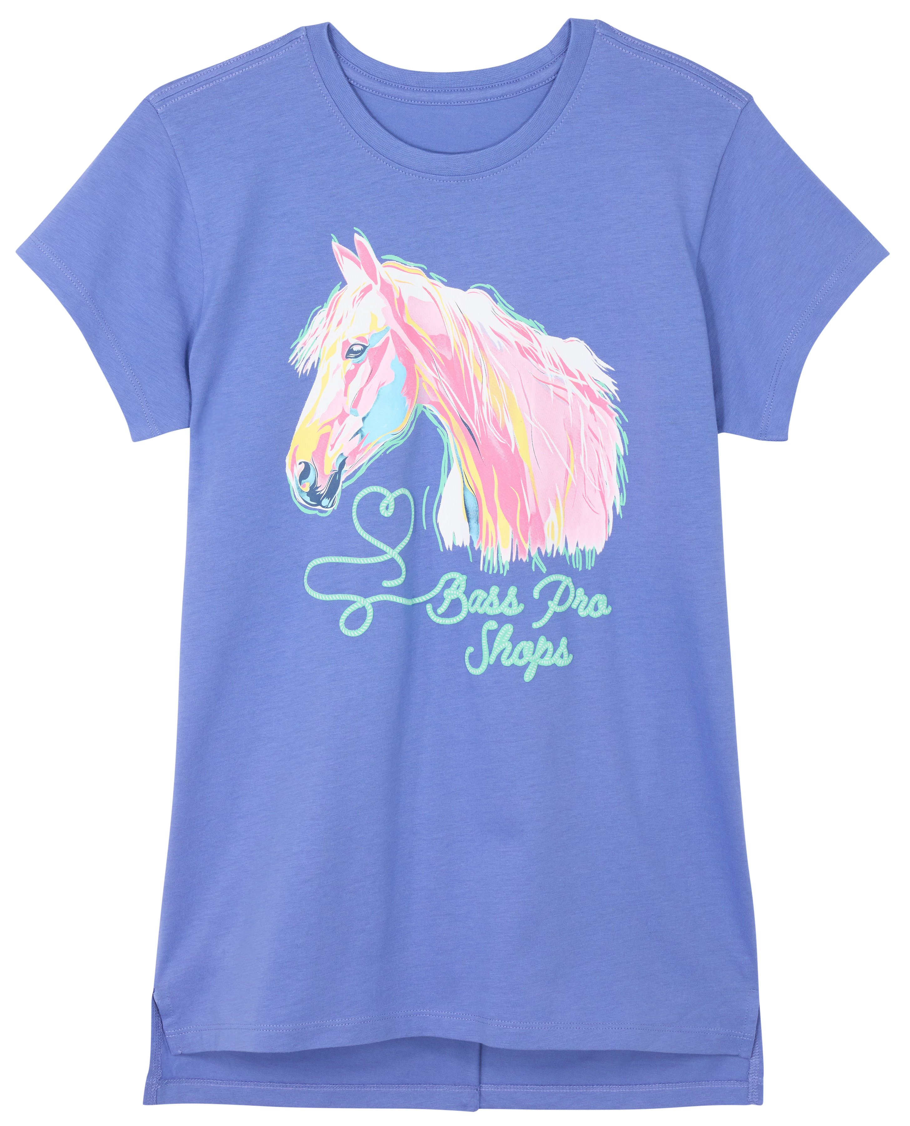 Image of Bass Pro Shops Graphic Short-Sleeve T-Shirt for Kids - Bleached Denim