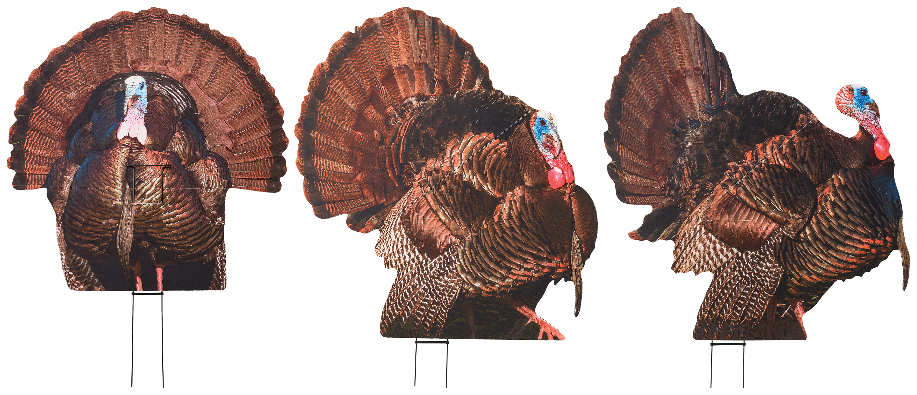 CABELA'S Strutter Flocked Silhouette Turkey Decoy 3-Pack