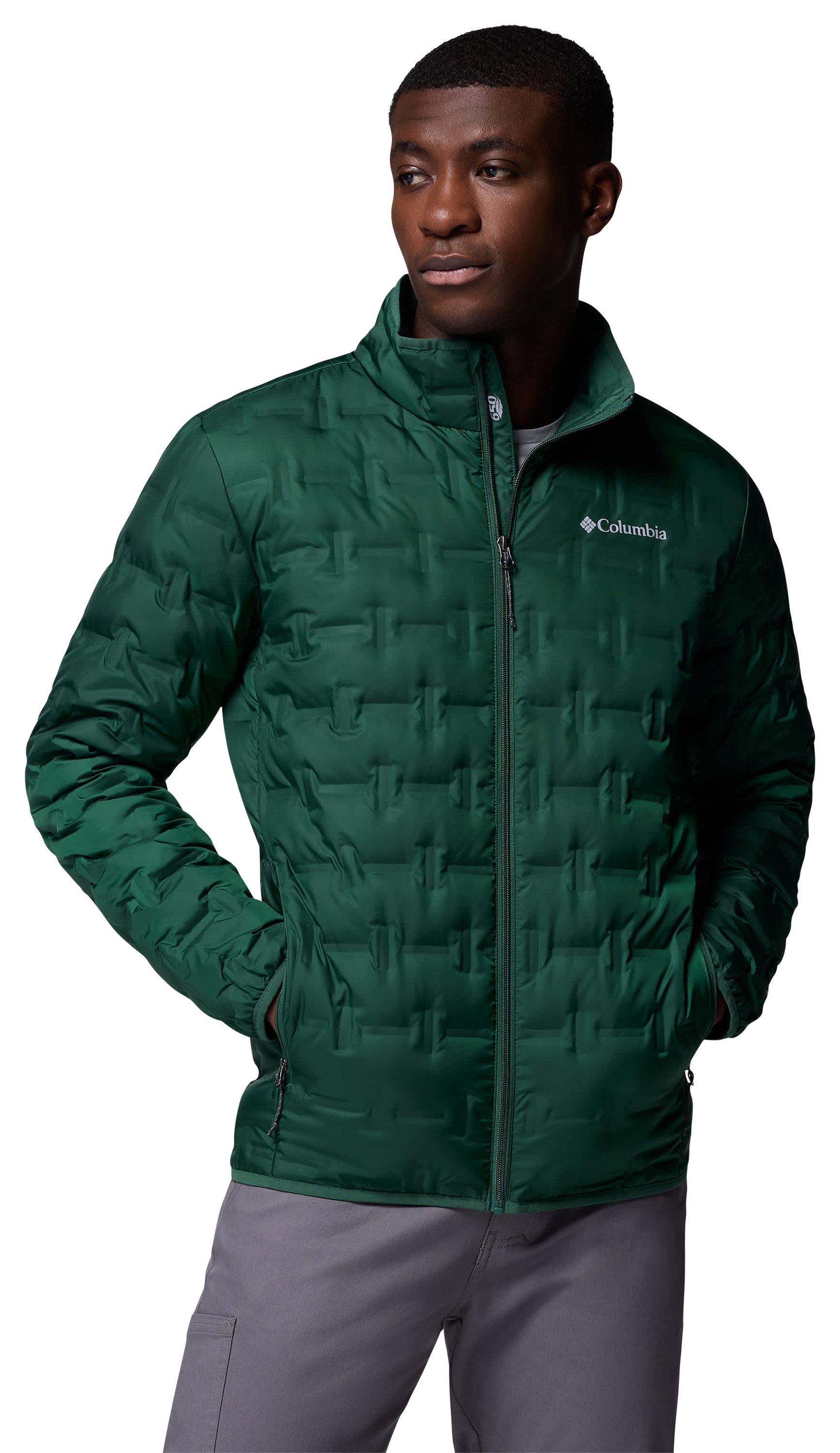 Image of Columbia Delta Ridge II Full-Zip Down Jacket for Men - Rain Forest - L