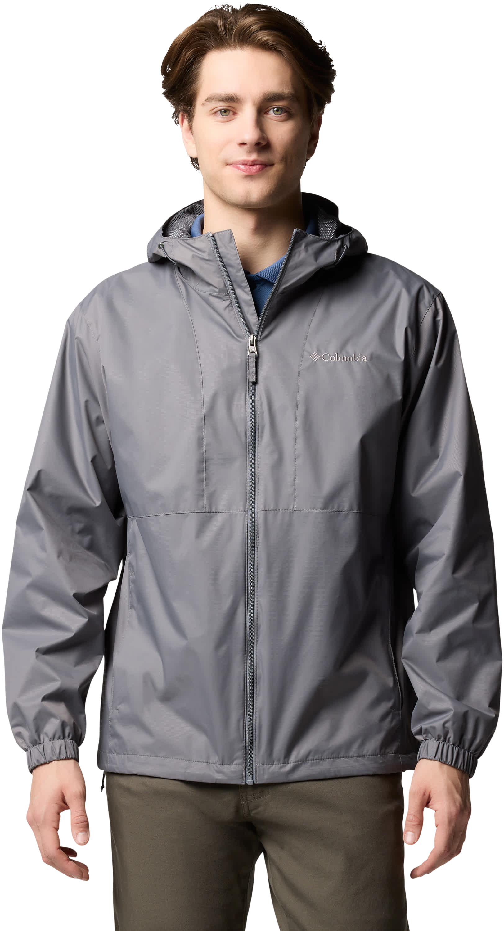 Image of Columbia Glenbrook Bend Rain Jacket for Men - City Grey - M