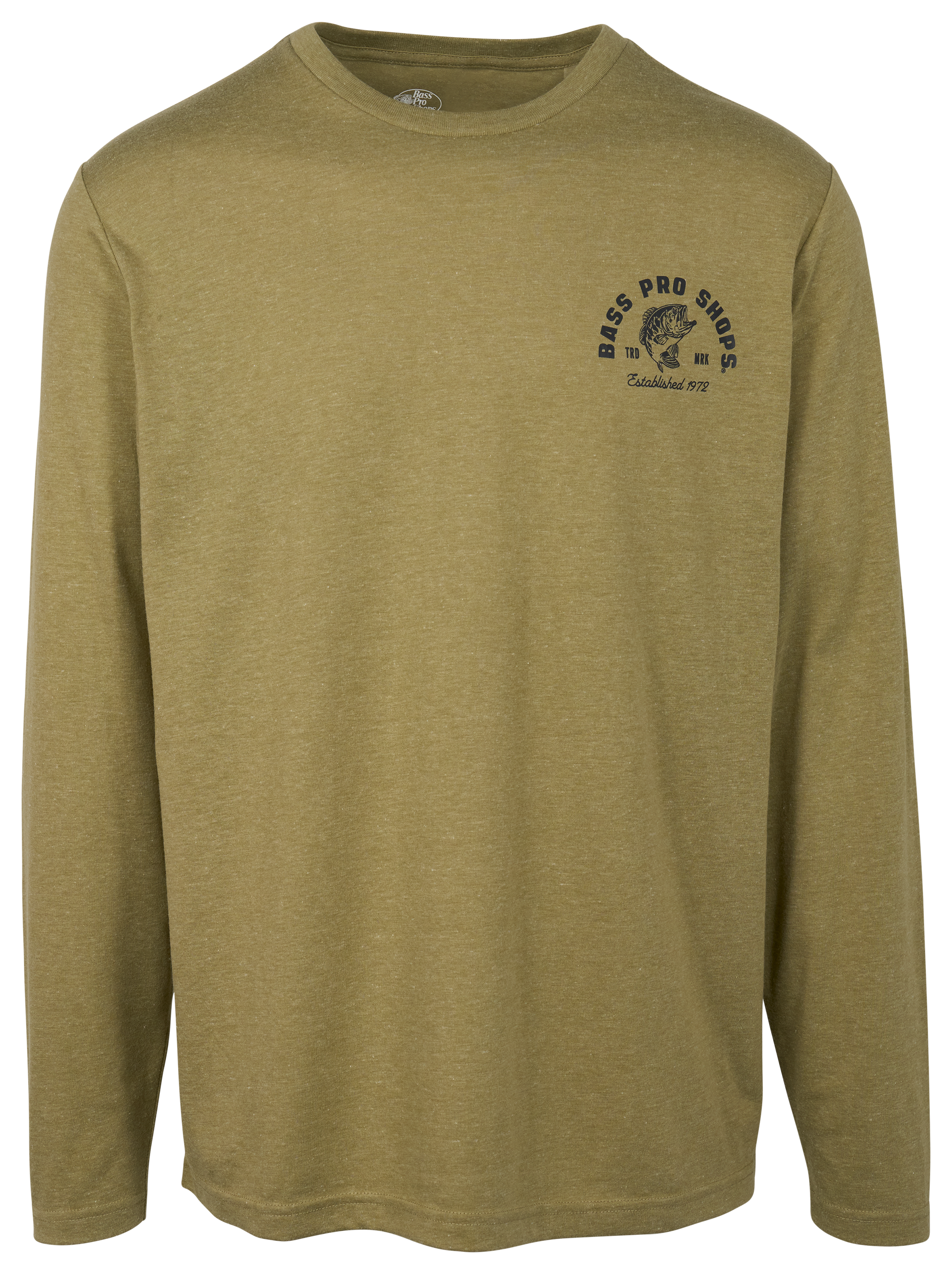 Image of Bass Pro Shops Lightweight Long-Sleeve Crew - Dried Herb